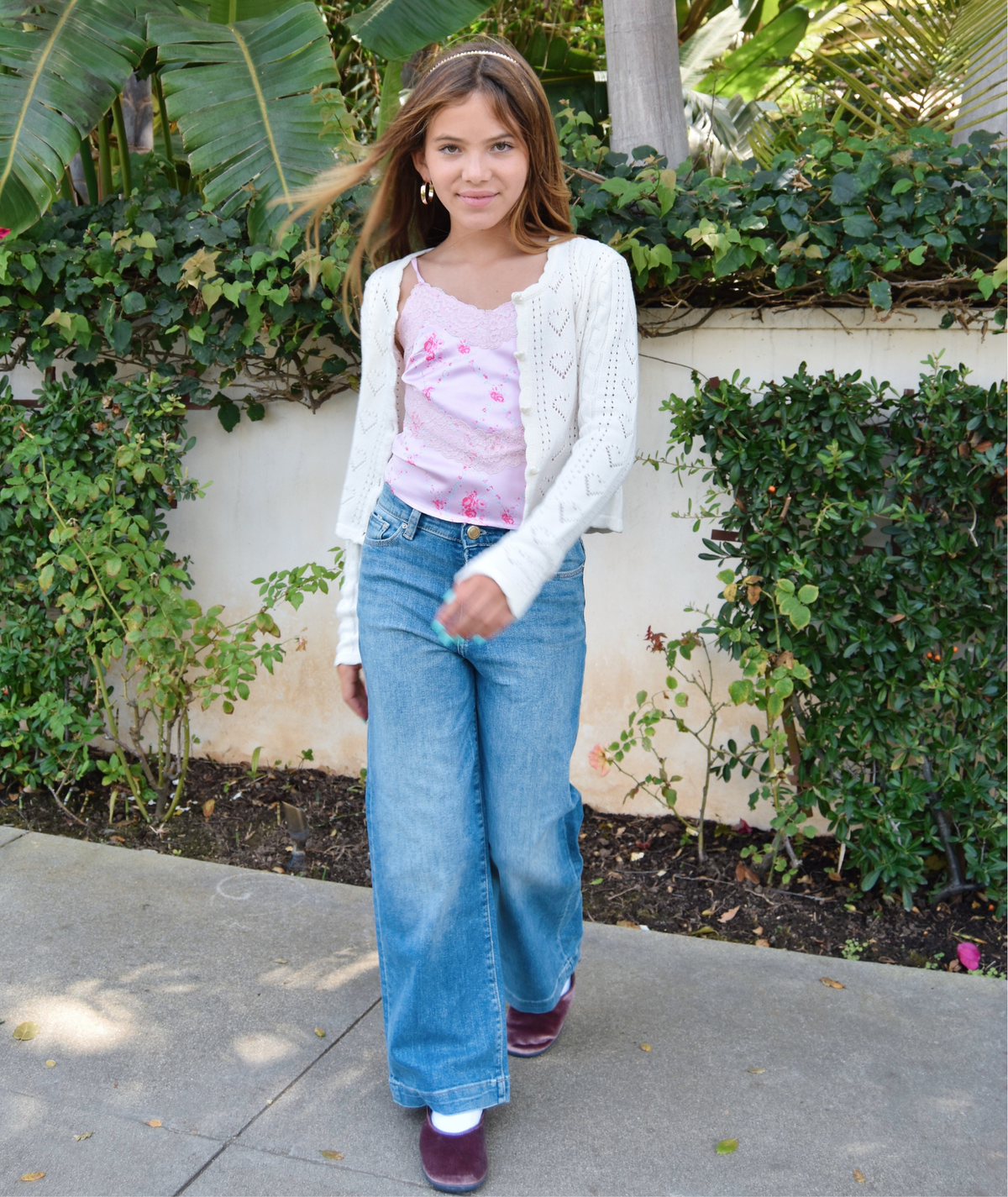DL1961 Girls Lily Ravello Wide Leg Jeans Girls Denim DL1961
