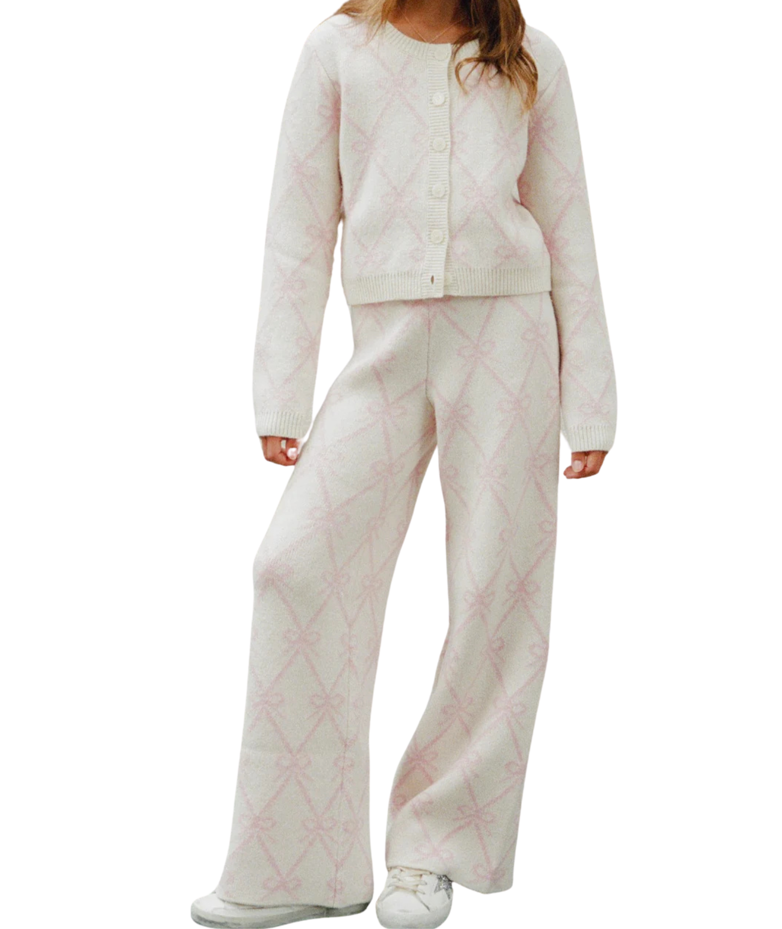 Love Shack Fancy Girls Kisa Pants Milk Rose Girls Casual Bottoms Love Shack Fancy