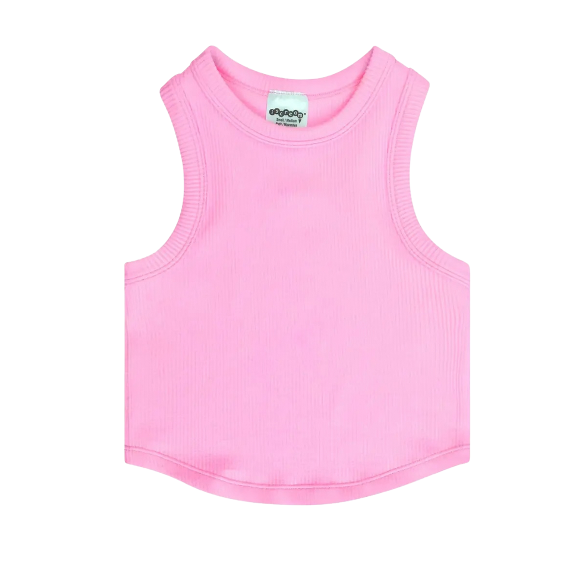 Frankie's Favorite Girls Rib Crop Tank Girls Casual Tops iScream Rose Y/S (7/8)