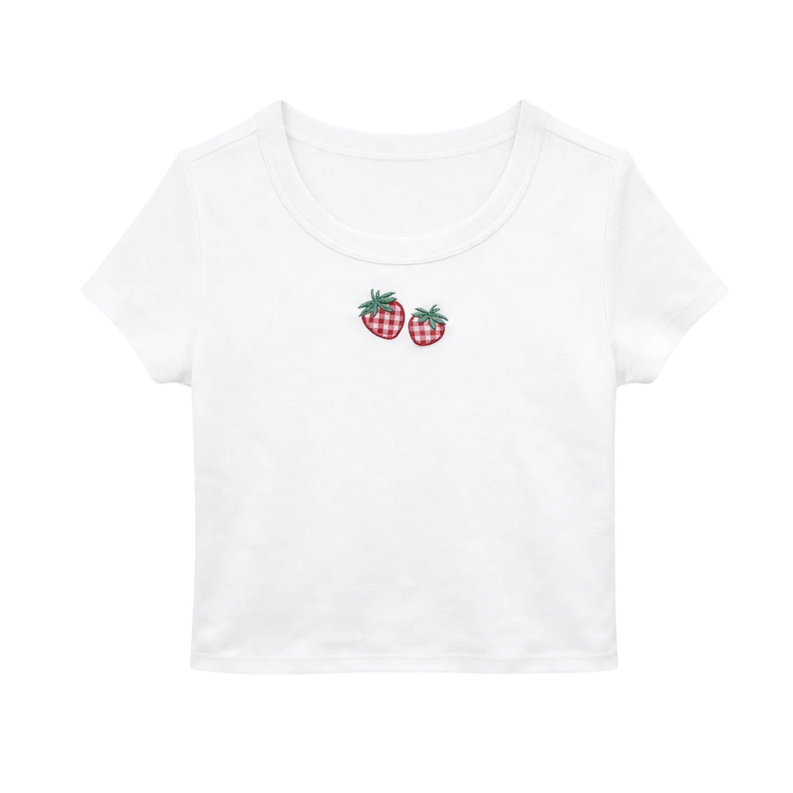 Katie J NYC Girls Strawberry Bow Boxy Baby Tee