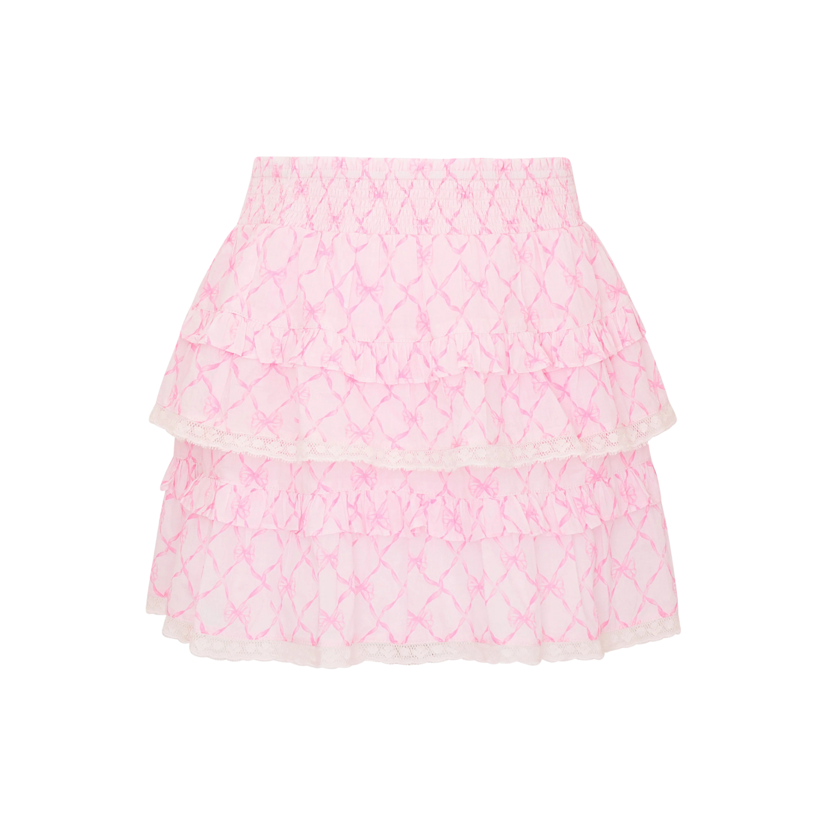 Love Shack Fancy Girls Billie Skirt Pink Peppermint