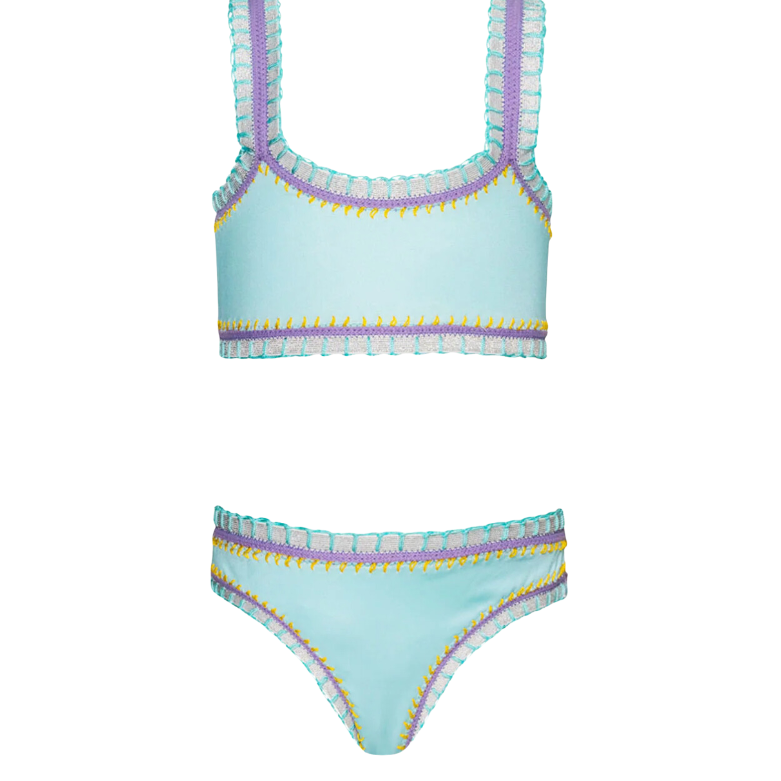PQ Girls Sporty Rainbow Embroidered Bikini Accessories PQ Girls Light Blue Y/6
