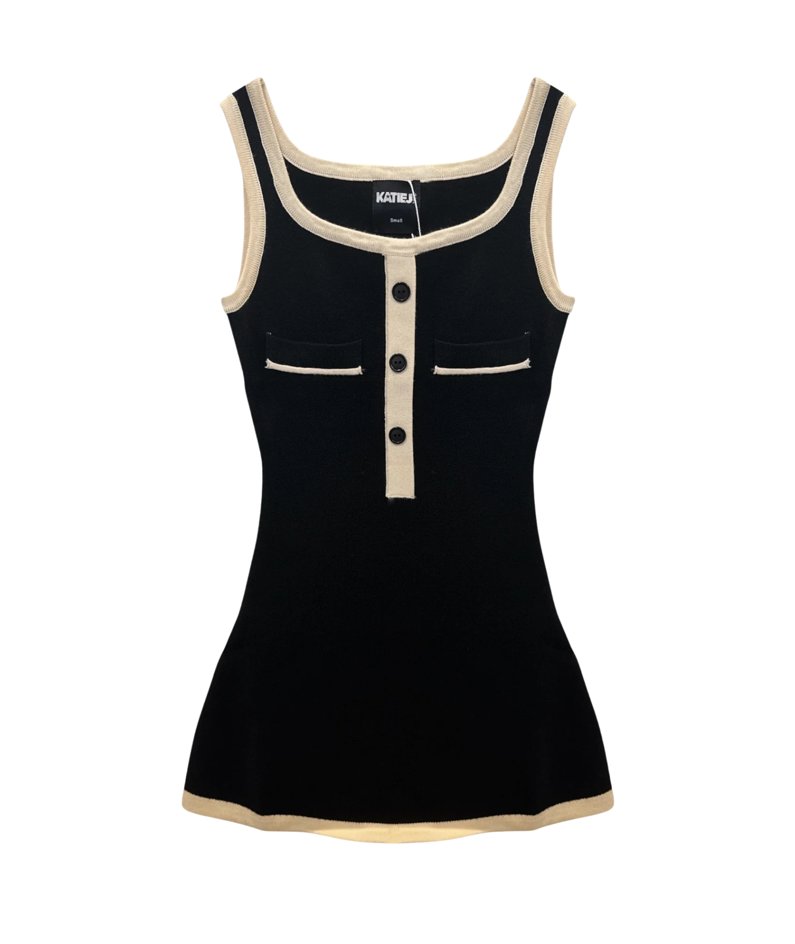 Katie J NYC Girls Whitney Dress Black/Cream Girls Casual Dresses Katie J NYC