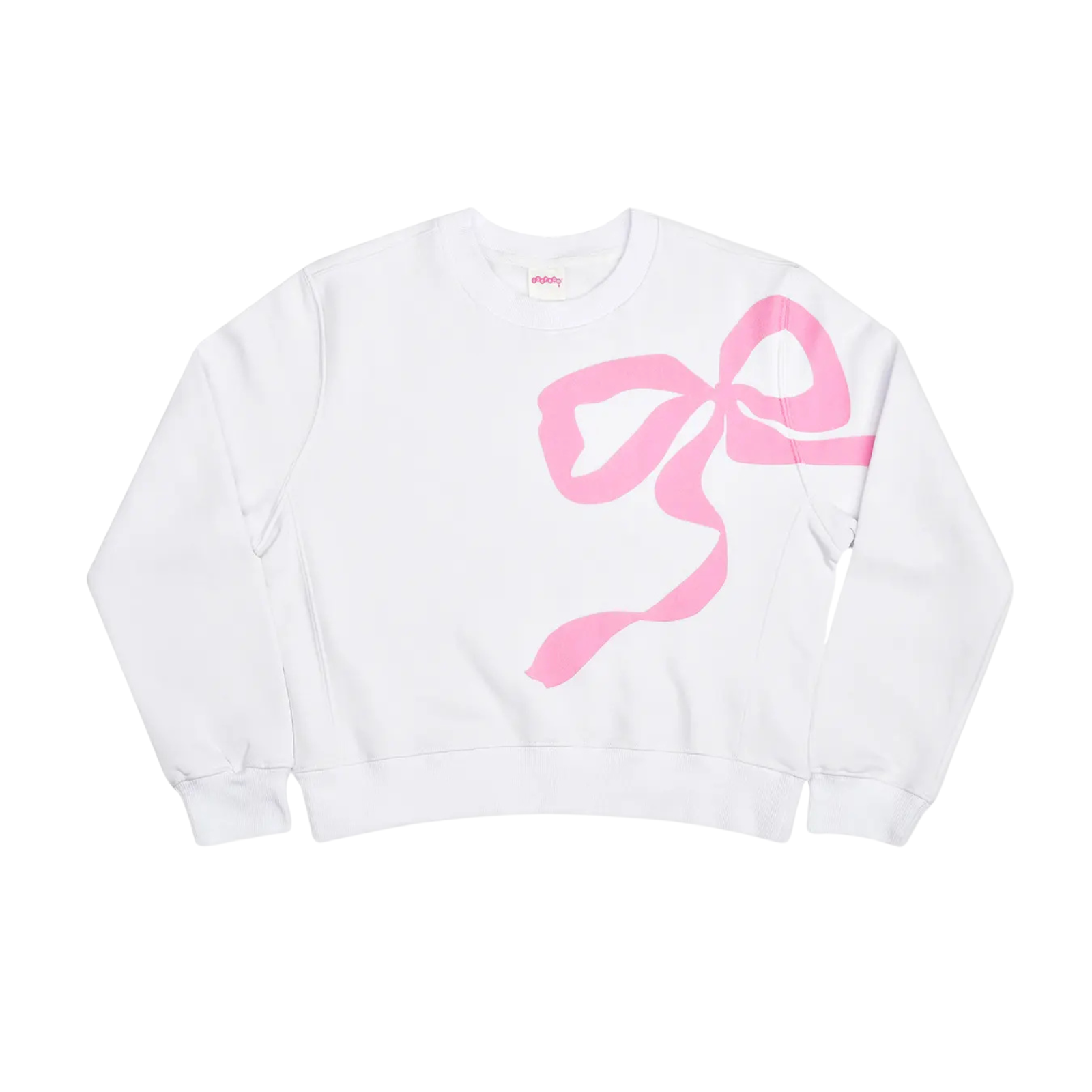 Lela Lovely Bow Sweatshirt Girls Casual Tops iScream White Y/S (7/8)