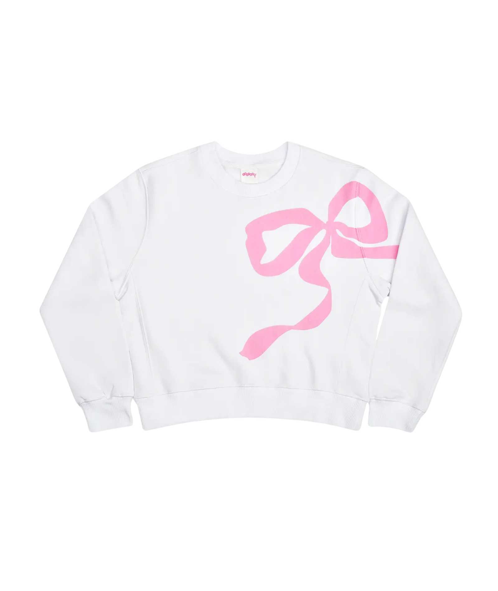 Lela Lovely Bow Sweatshirt Girls Casual Tops iScream White Y/S (7/8)