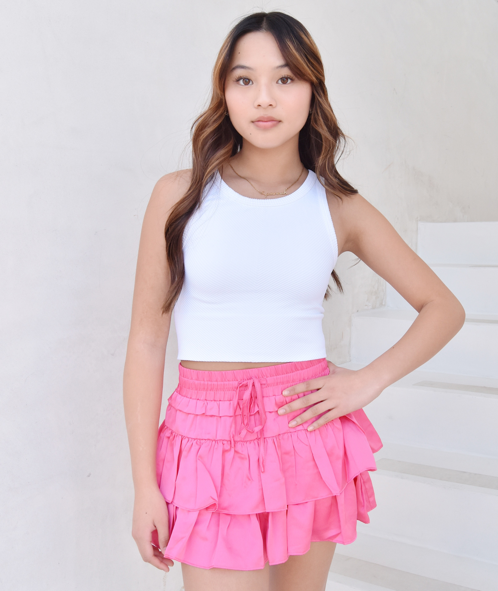 Sawyer Chevron Highneck Crop Top Women Womens Casual Tops Niki Biki