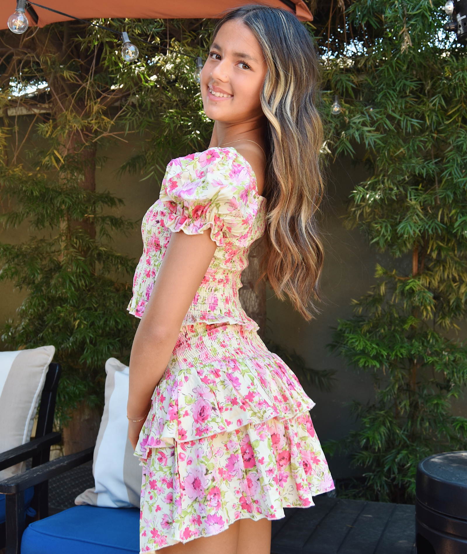 Katie J NYC Girls Vacay Floral Brooke Skirt Girls Casual Bottoms Katie J NYC