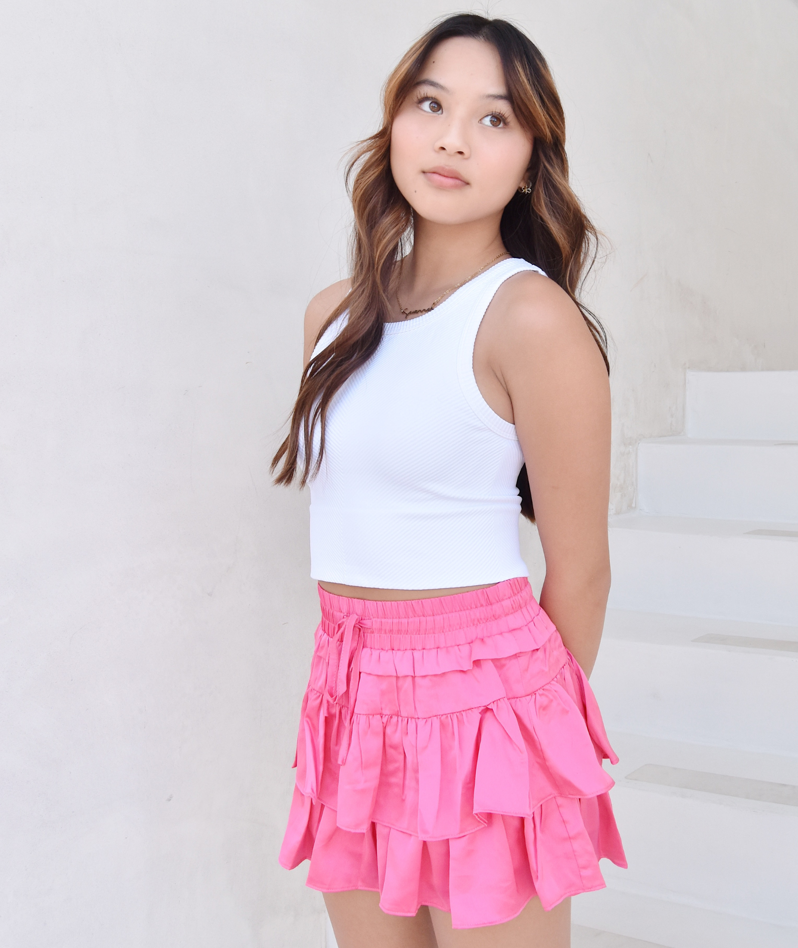 Sawyer Chevron Highneck Crop Top Women Womens Casual Tops Niki Biki