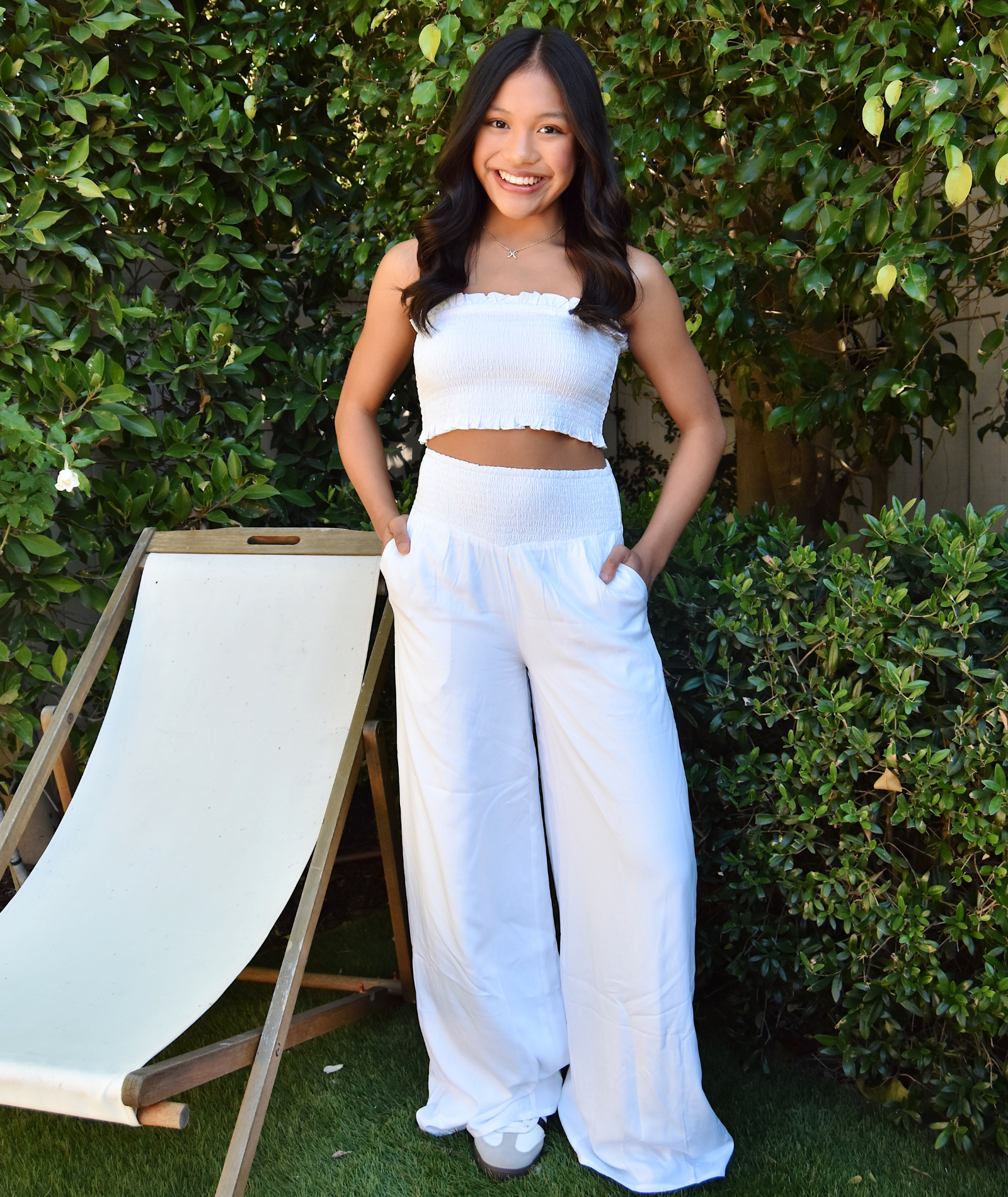 Katie J NYC Juniors Flora Pants Distressed/seasonal womens Katie J NYC White Juniors/Women XS