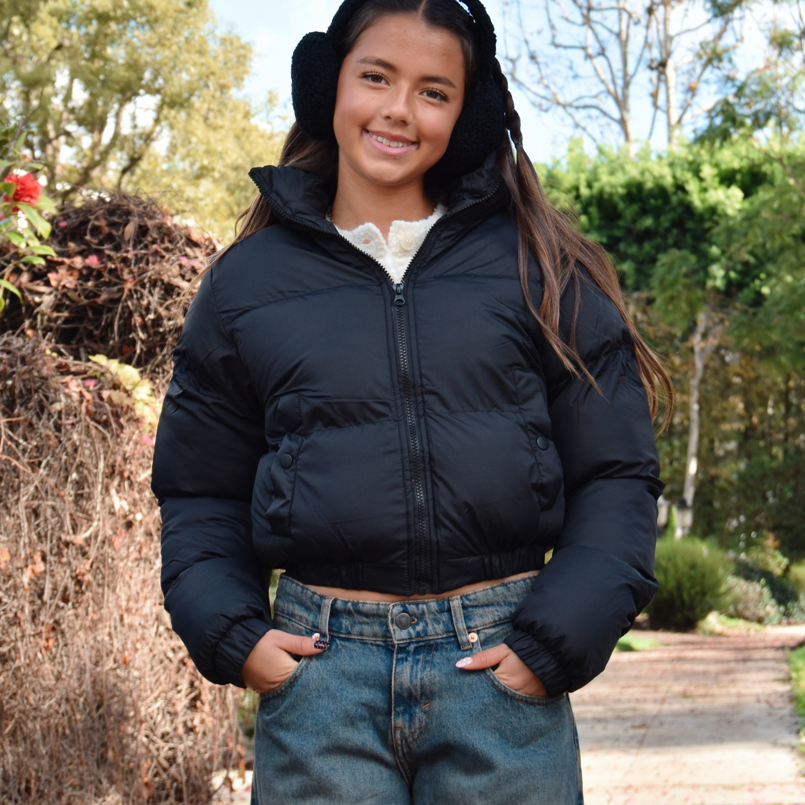 8apart Women Rowan Puffer Jacket Womens Casual Tops 8apart Black Juniors/Women S