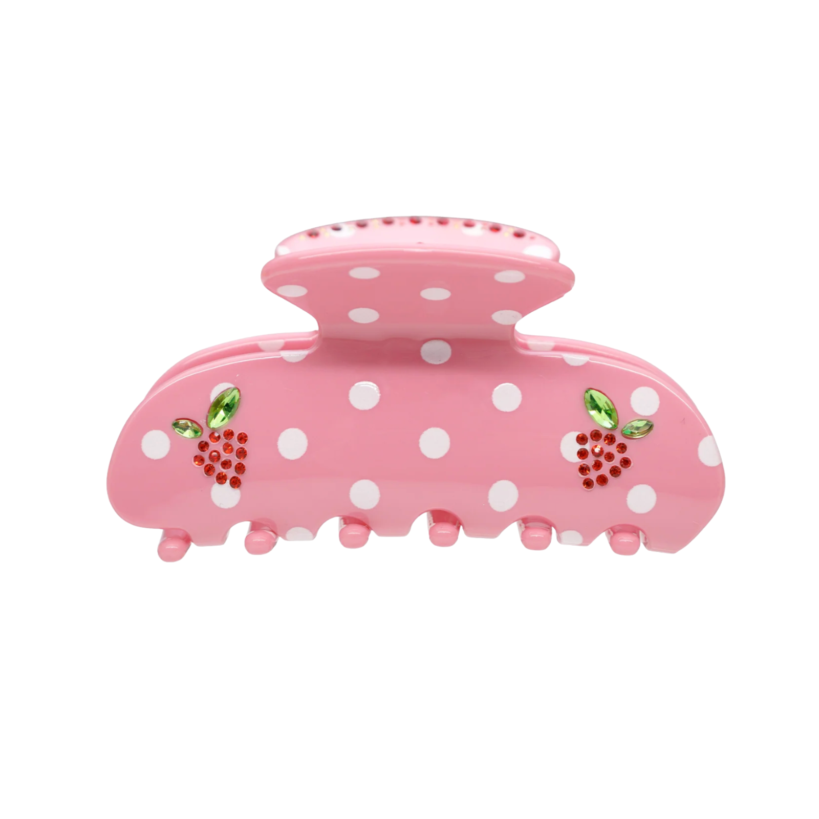 Emi Jay Sweetheart Clip in Lychee Berry Dot Accessories Emi Jay Multi