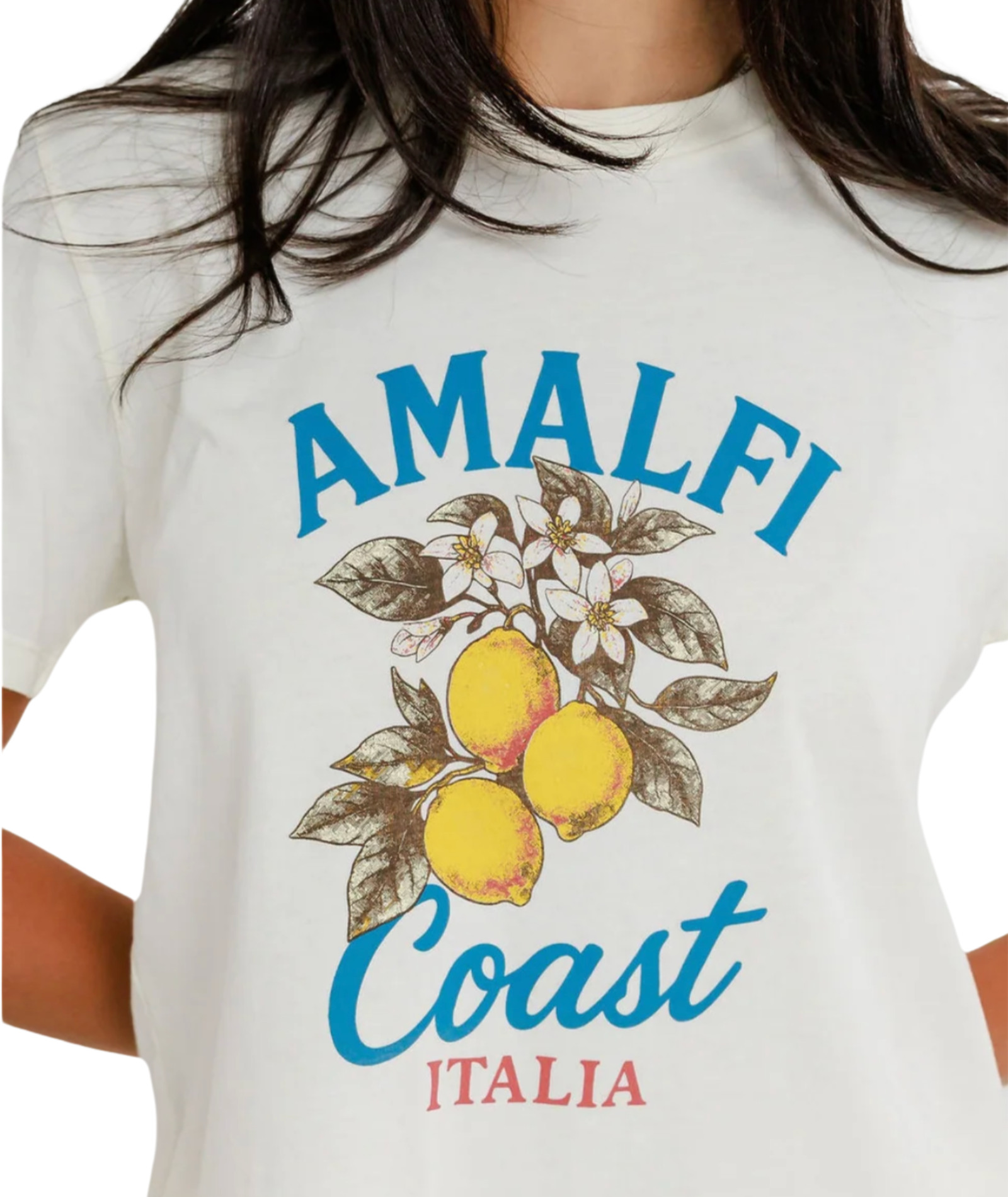 Sunny Somewhere Women Amalfi Coast Italia Everyday Tee Womens Casual Tops Sunny Somewhere