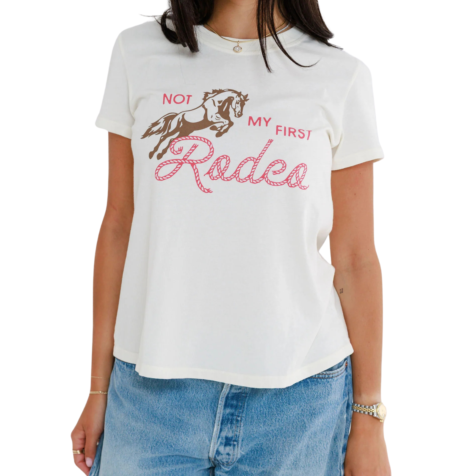 Sunny Somewhere Women Not My First Rodeo Femme Crew