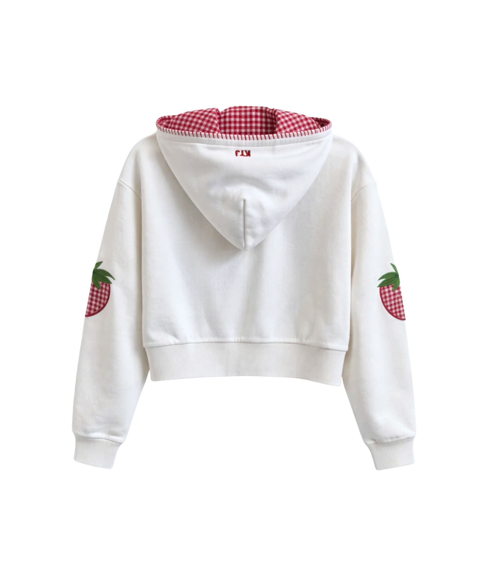 Katie J NYC Girls Leah Strawberry Crop Zip Hoodie Girls Casual Tops Katie J NYC