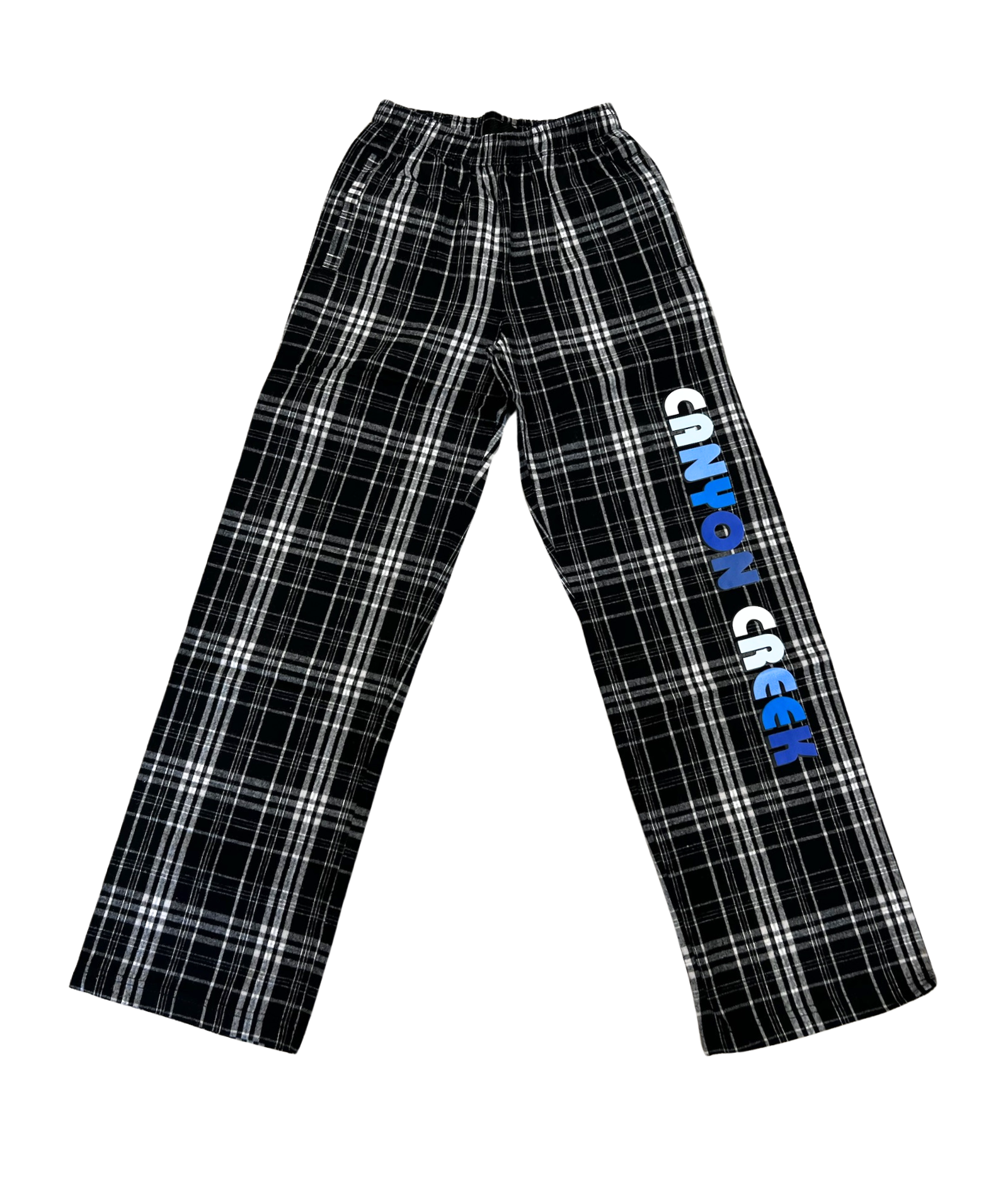 Girls Canyon Creek Ombre Letters Plaid Camp Flannel Pant Girls Casual Bottoms Frankie's Exclusives Plaid Y/S (6/7)