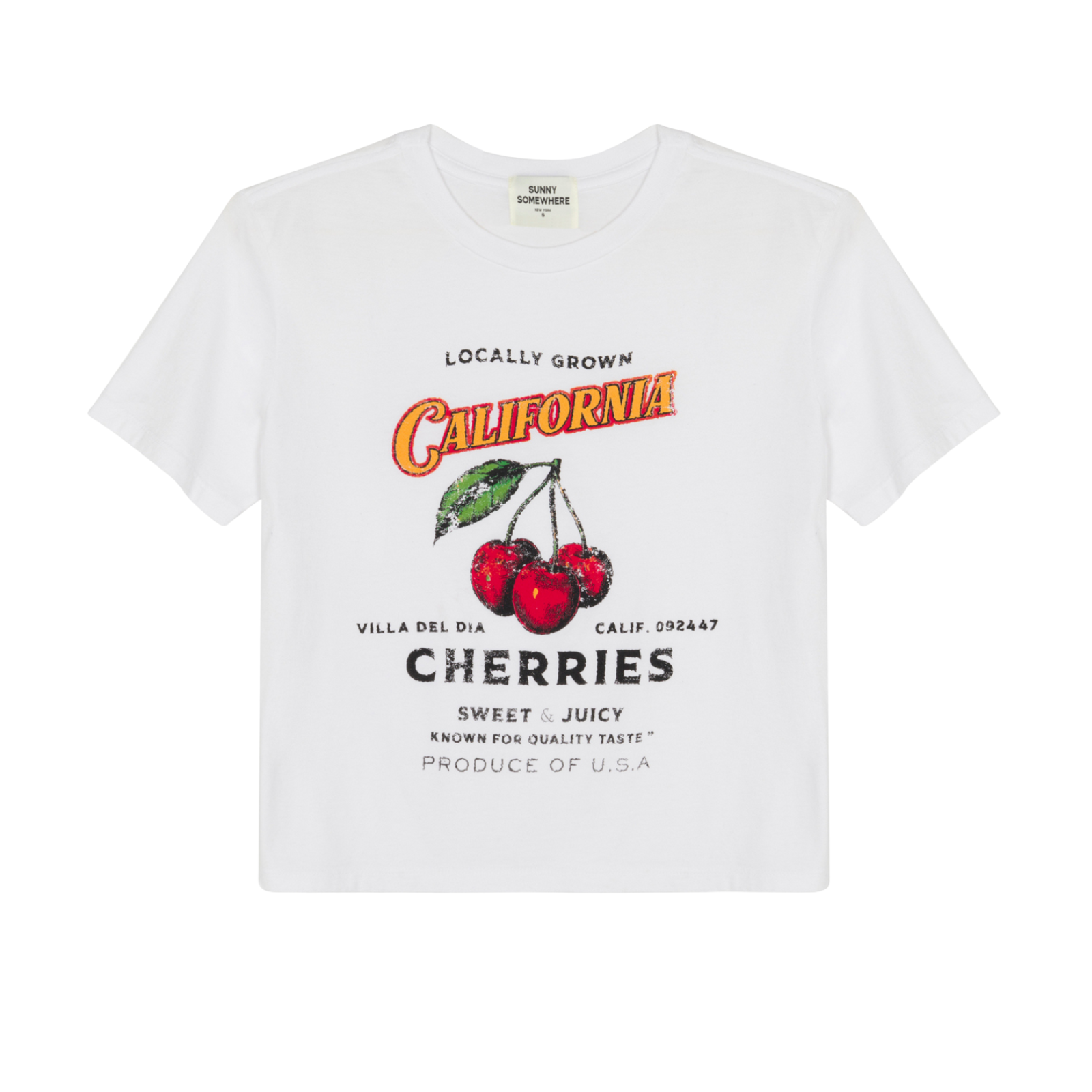 Sunny Somewhere Women Cherries Everyday Tee