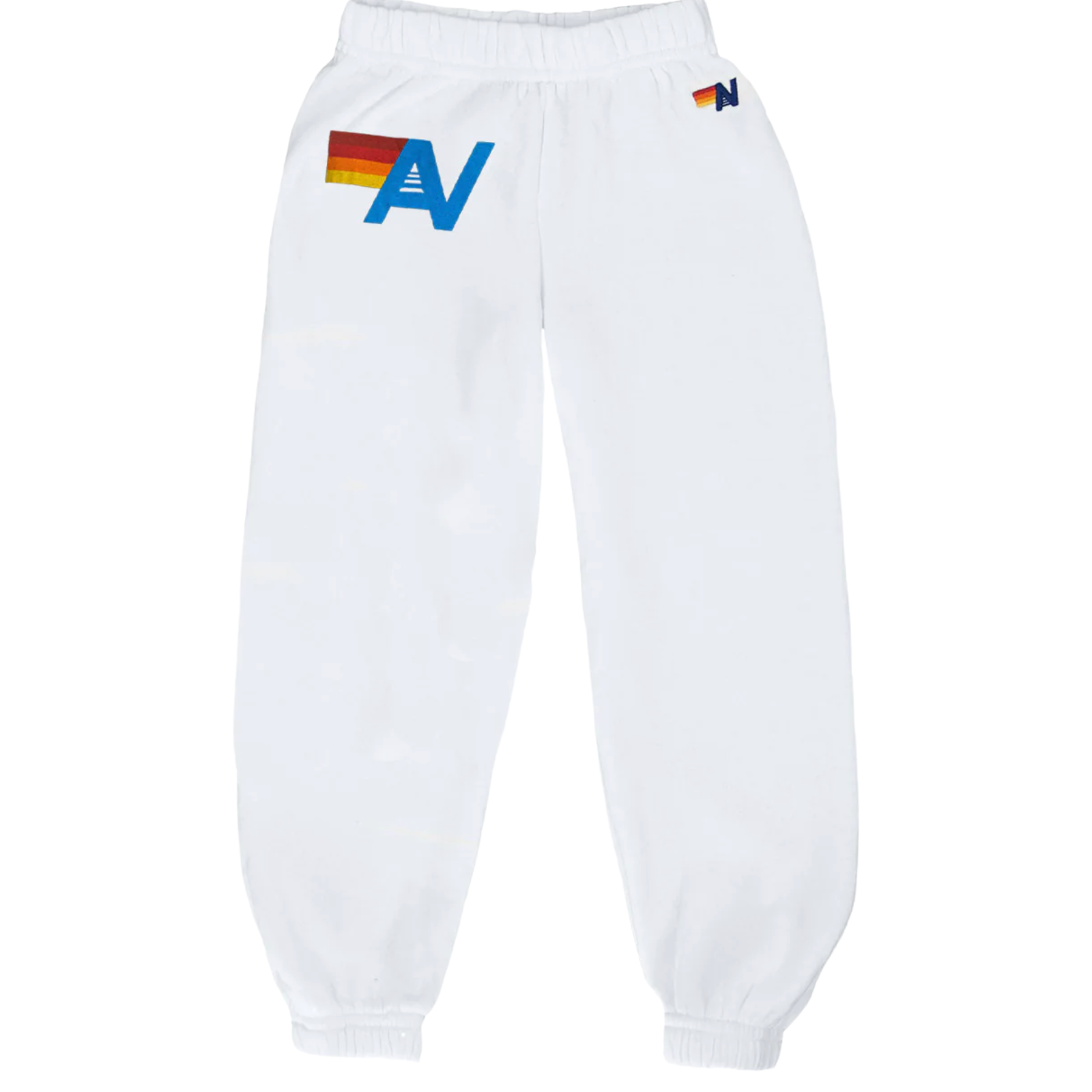 Aviator Nation Kids Logo Sweatpants Girls Casual Bottoms Aviator Nation White Y/6