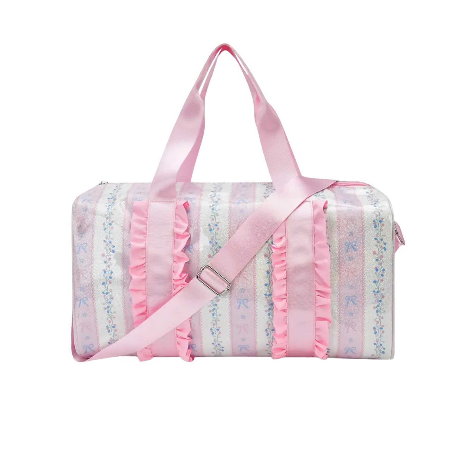 Floral Stripe Duffel Bag Accessories iScream Floral