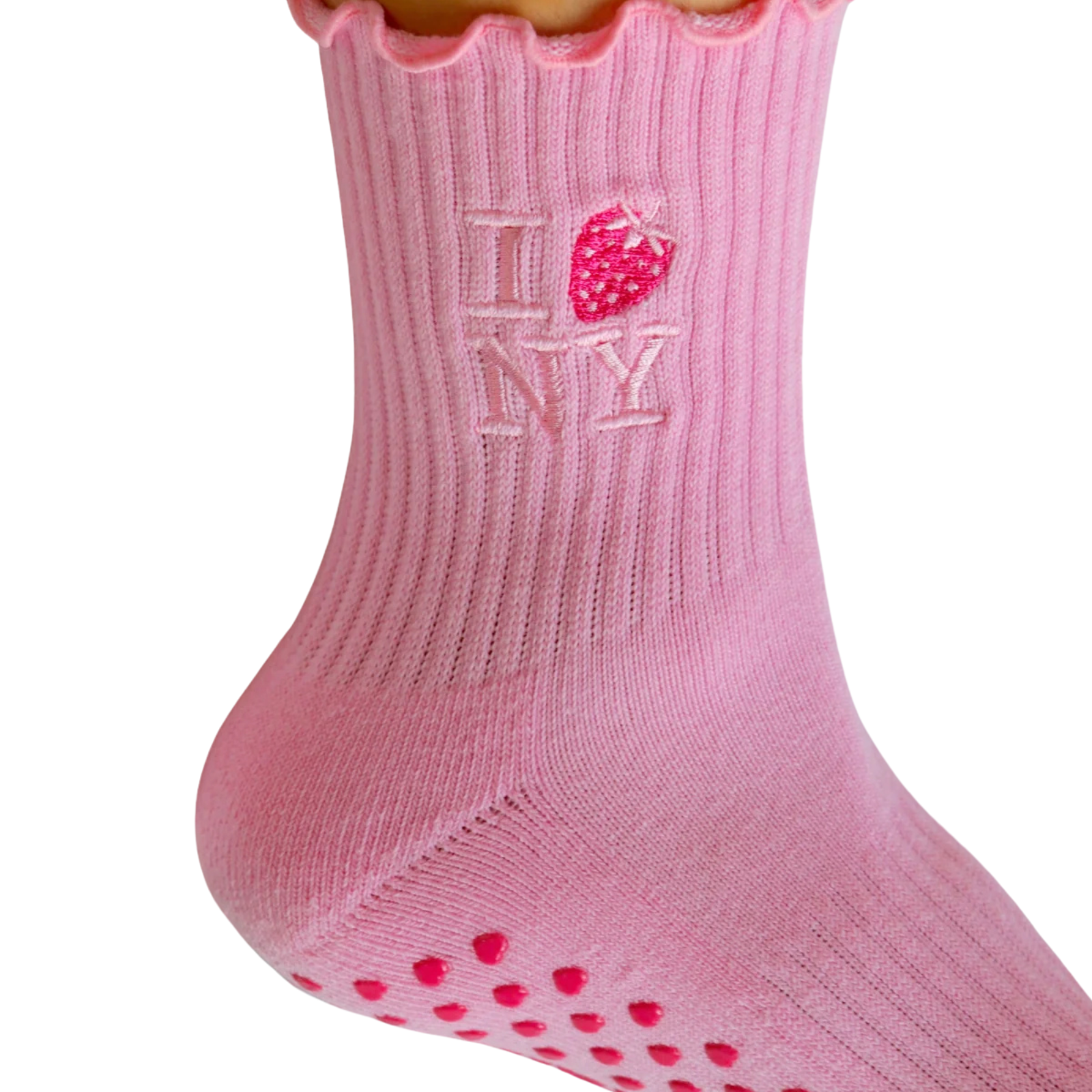 Colorful Natalie NY Strawberry Grip Socks