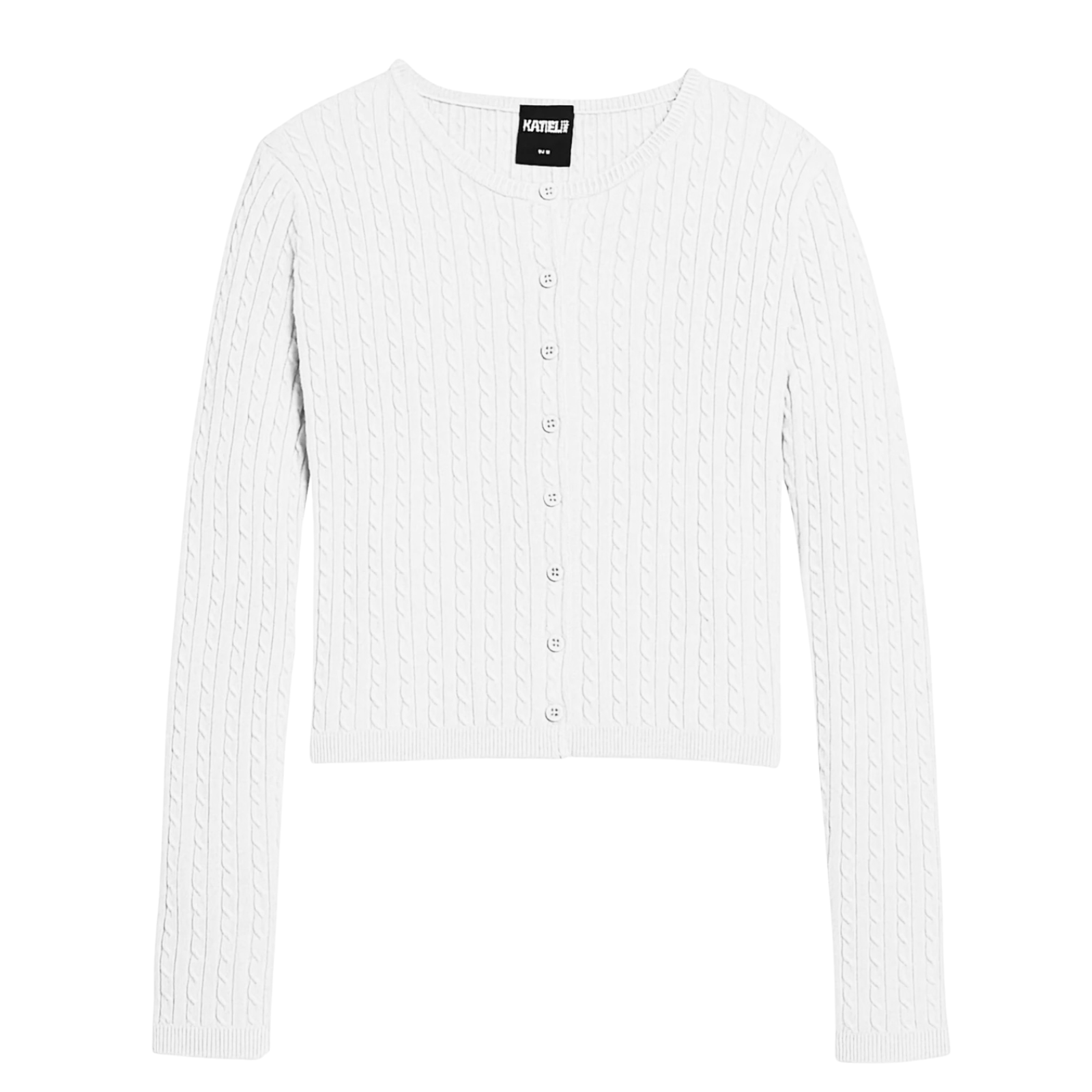 Katie J NYC Girls Rory Crew Cardigan Girls Casual Tops Katie J NYC White Y/S (7/8)