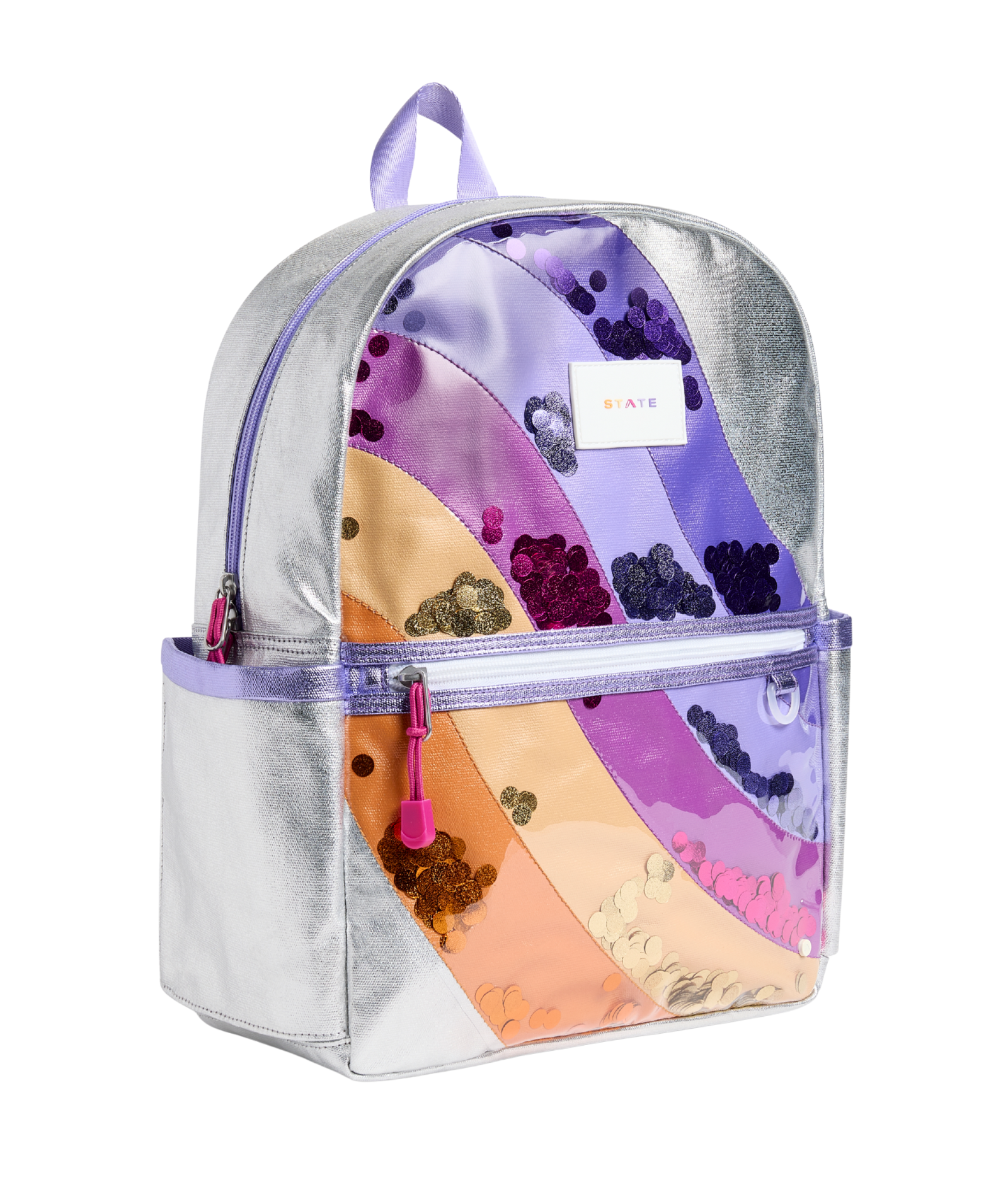 State Bags Kane Kids Double Pocket Backpack Sequin Wave Accessories State bags