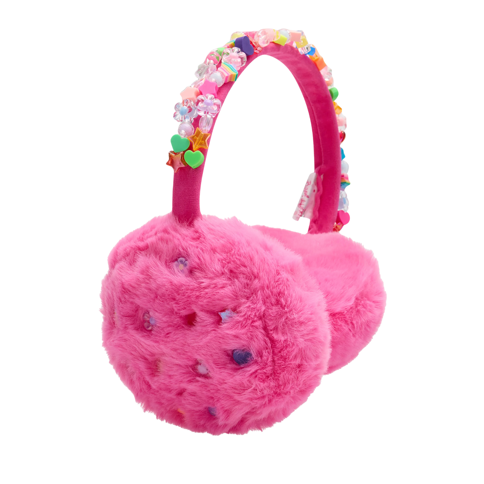 Bari Lynn Ear Muffs Pink With Charms Accessories Bari Lynn Pink One Size Fits Most (Y/7-Y/14)