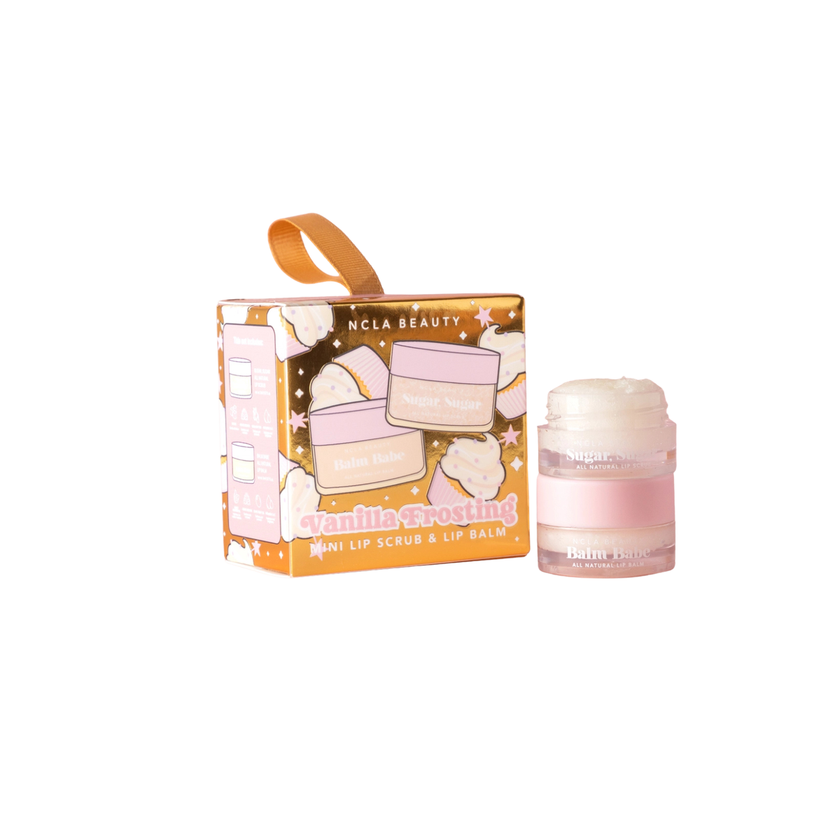 Frankie's Exclusives Mini Ornament Vanilla Frosting Lip Scrub/Balm Set Accessories Frankie's Exclusives Multi