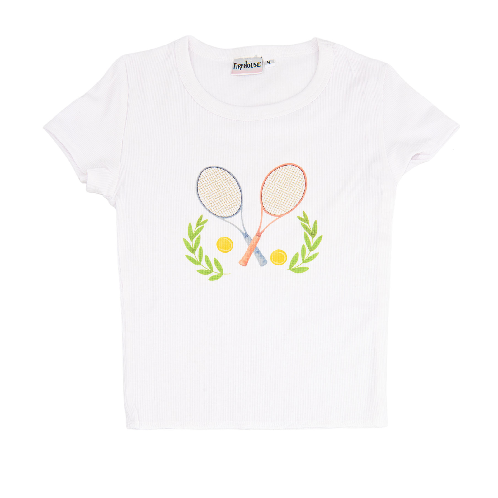 Firehouse Girls Tennis Fan Rib Tee