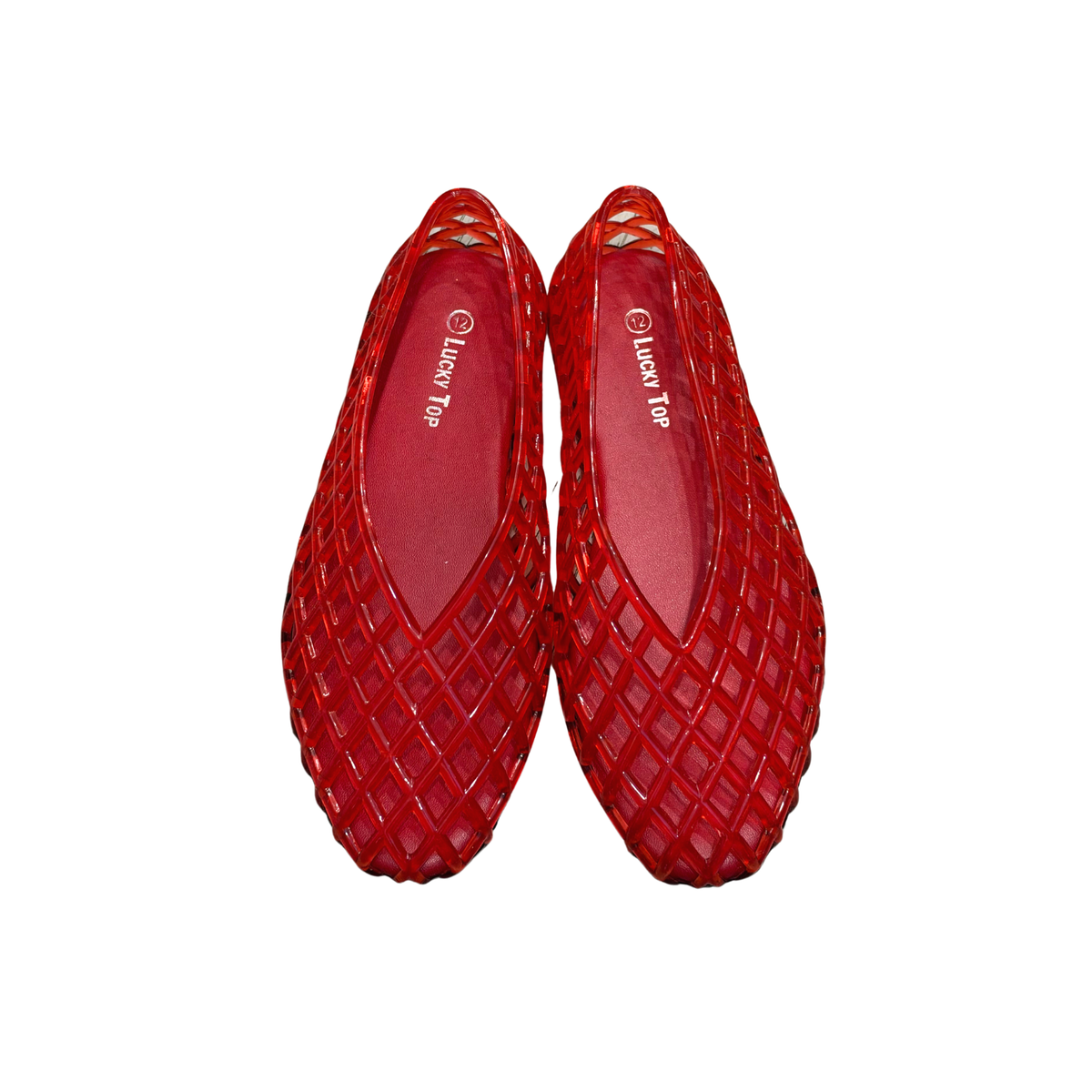Frankie's Exclusives Girls Jelly Ballet Flats Accessories Frankie's Exclusives Red Shoes/12