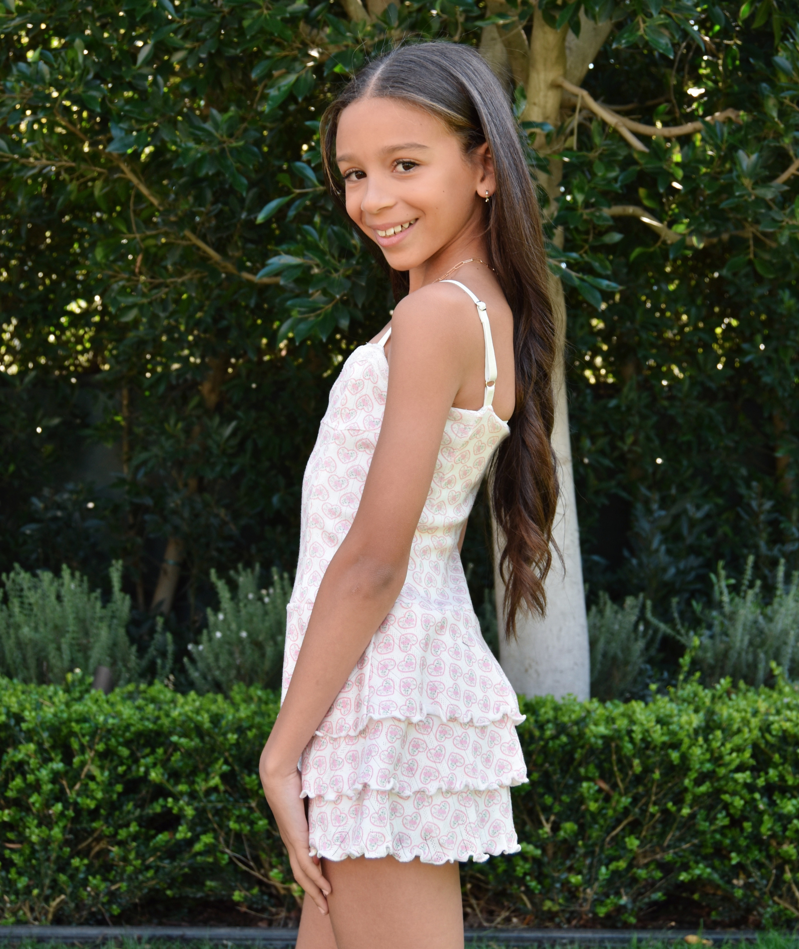 Katie J NYC Girls Felicity Dress Pico Edge Heart Girls Casual Dresses Katie J NYC