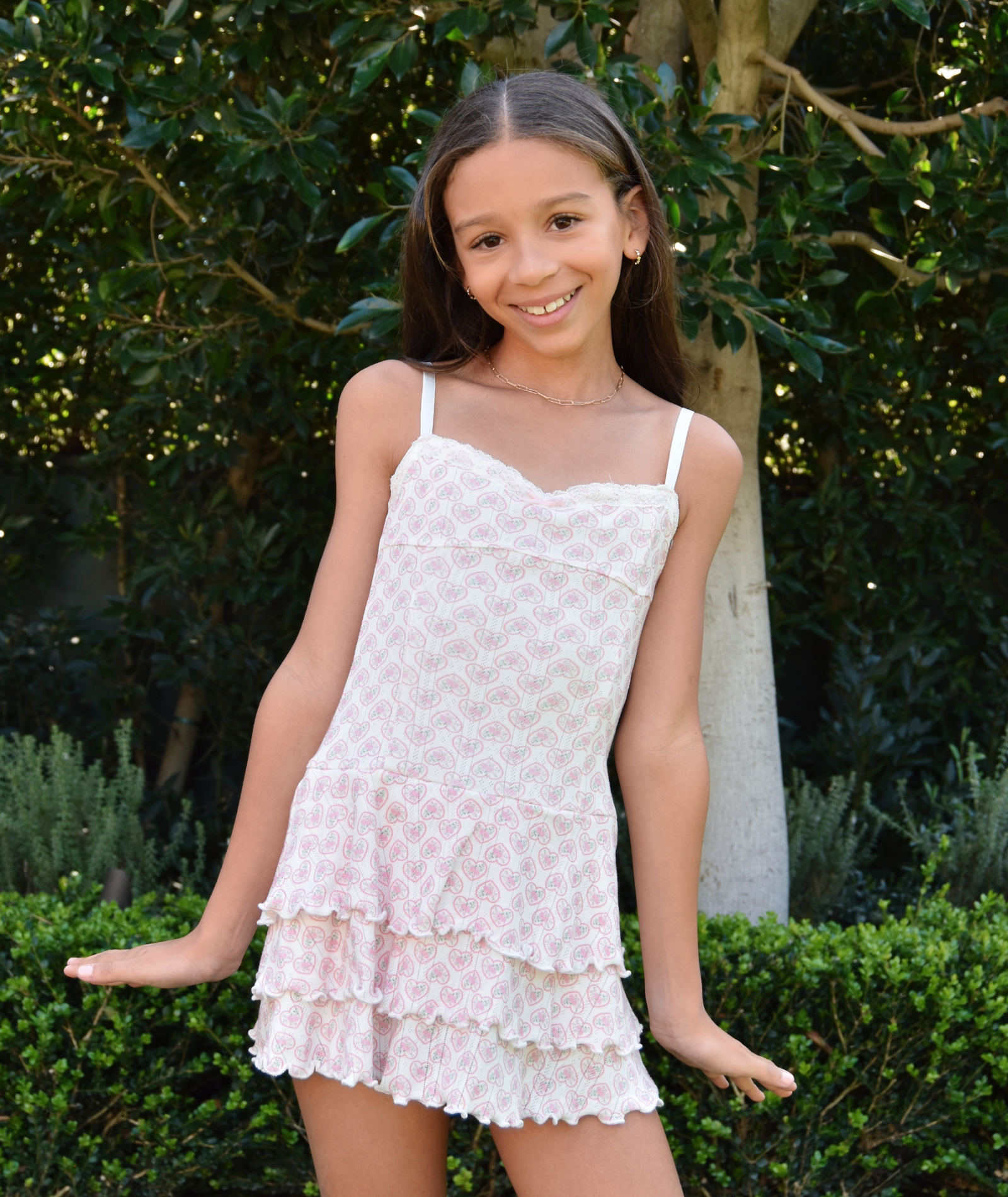 Katie J NYC Girls Felicity Dress Pico Edge Heart Girls Casual Dresses Katie J NYC