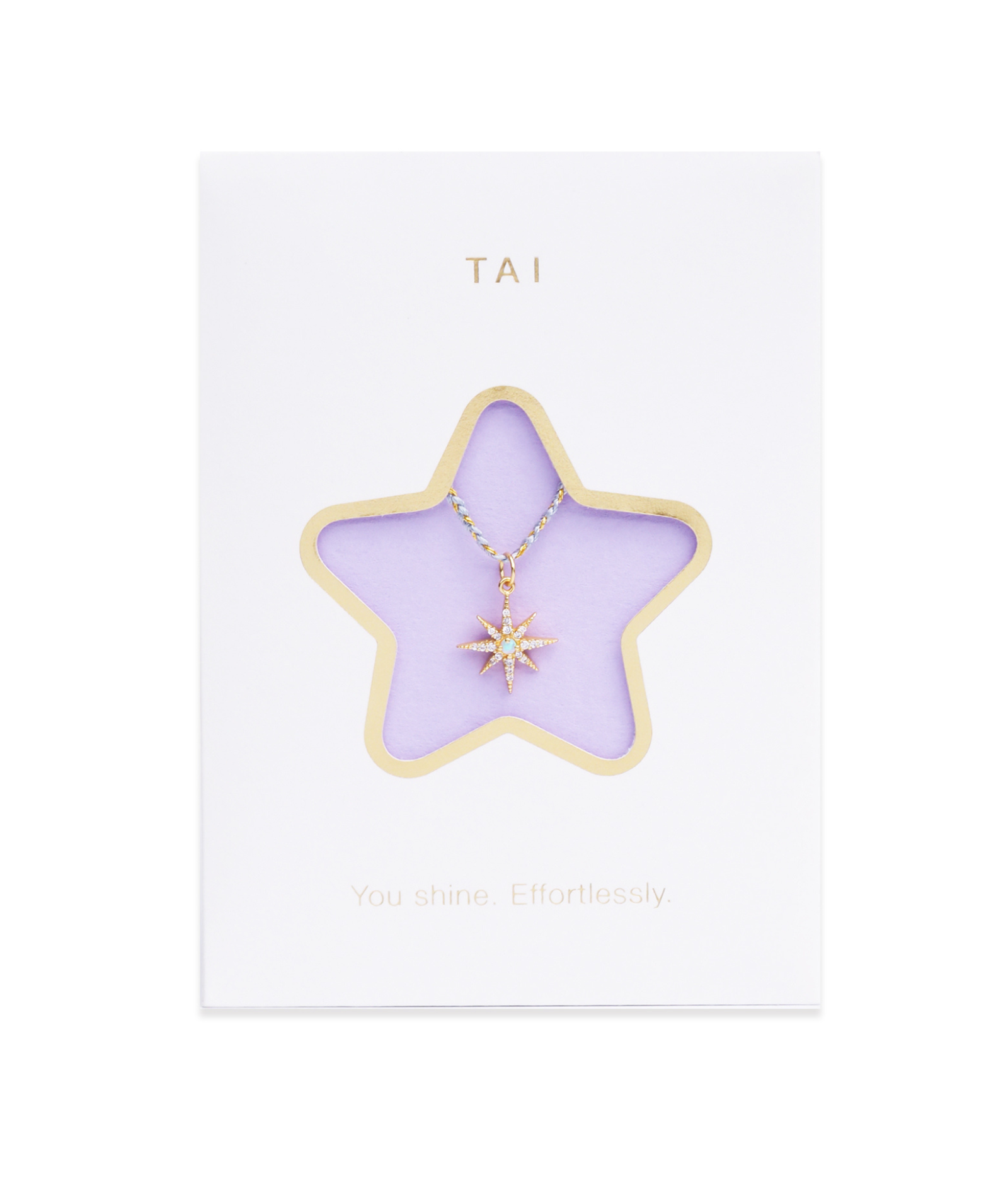 TAI Necklace Card Starburst Jewelry - Trend TAI Gold