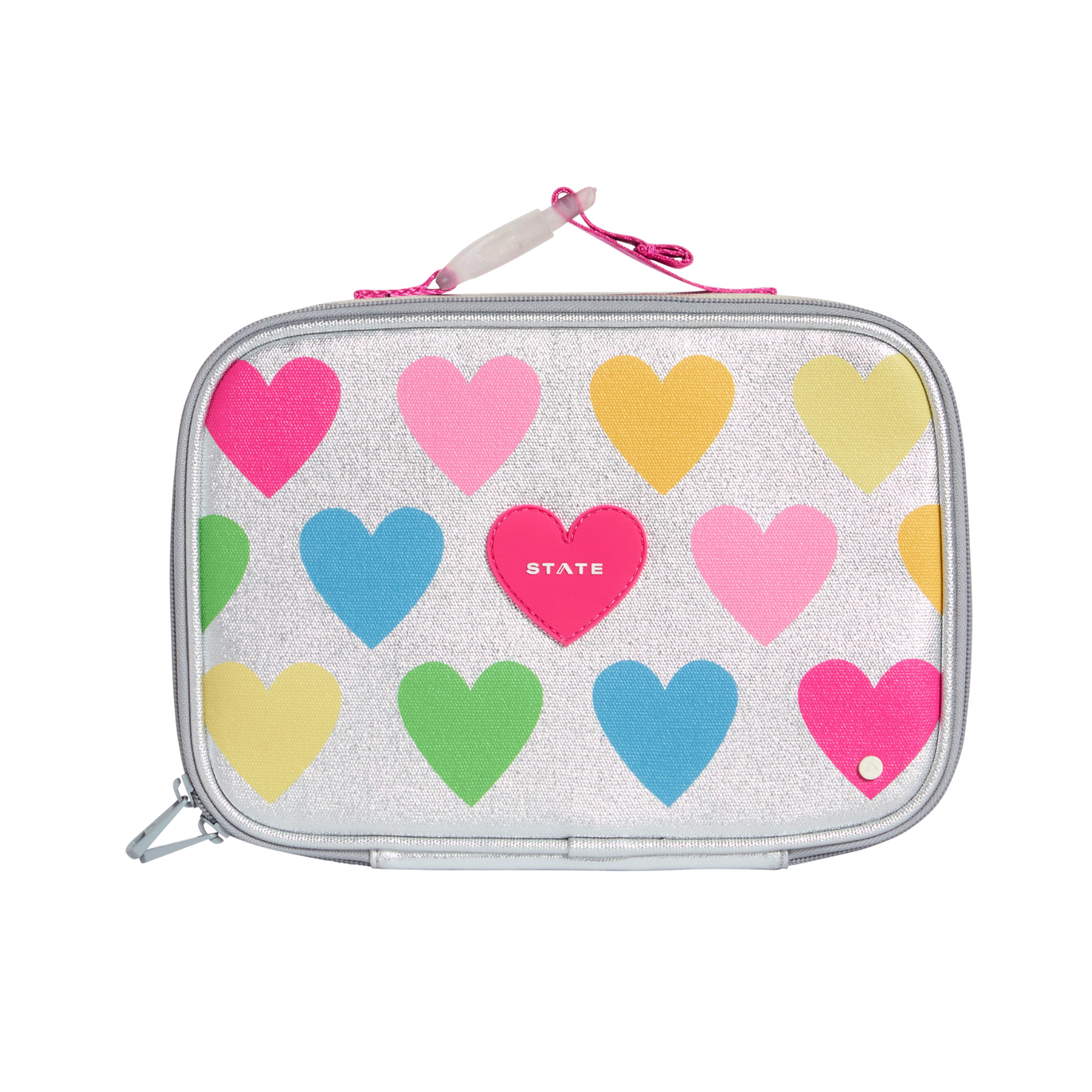 State Bags Rodgers Lunch Box Happy Fuzzy Hearts