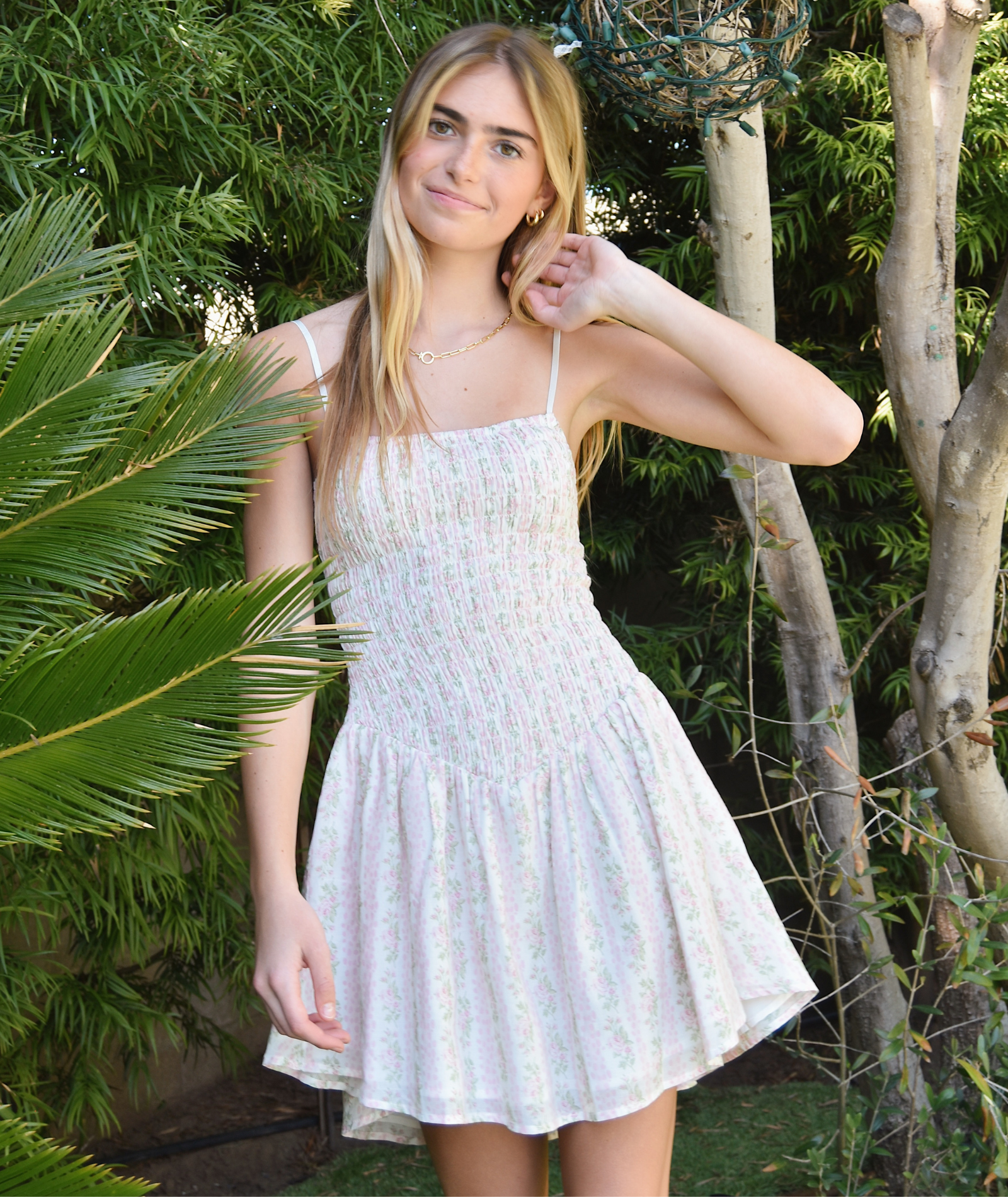 8apart Women Goldie Baby Pink Floral Dress Distressed/seasonal womens 8apart