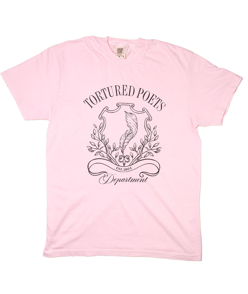 Taylor Swift Tortured Poets Department Crest Tee Womens Casual Tops Frankie's Exclusives   