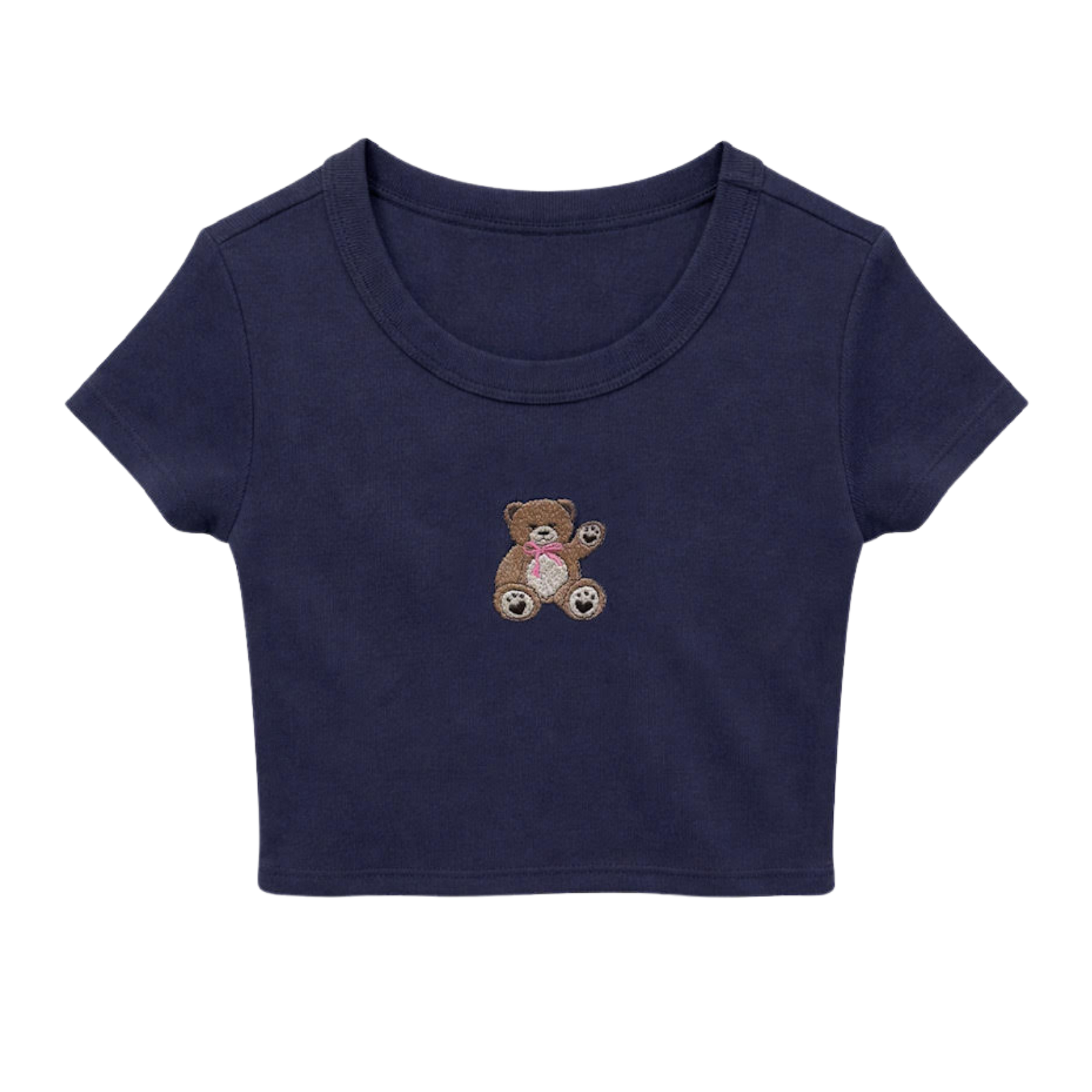Katie J NYC Girls Embroidered Teddy Tee Girls Casual Tops Katie J NYC Evening Blue Y/S (7/8)