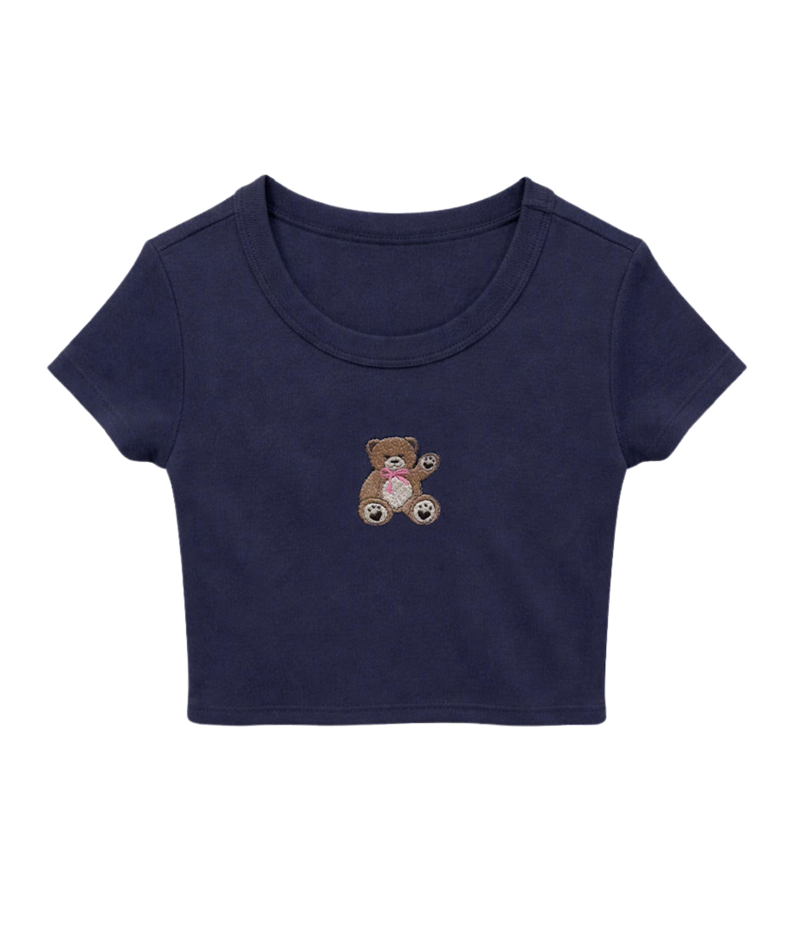 Katie J NYC Girls Embroidered Teddy Tee Girls Casual Tops Katie J NYC Evening Blue Y/S (7/8)
