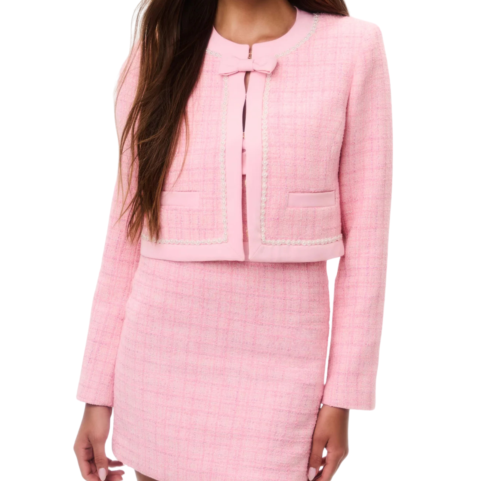 Love Shack Fancy Women Ralphette Jacket Pink Hibiscus Womens Casual Tops Love Shack Fancy Pink Juniors/Women 00