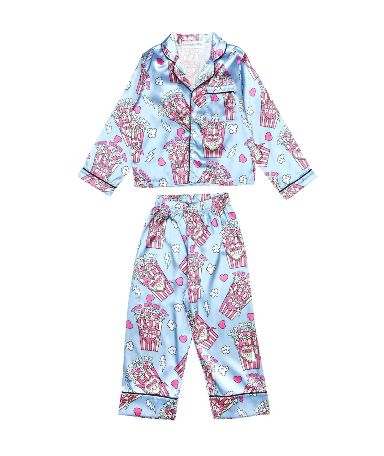 Mini Dreamers Girls Popcorn Lover Silky Set Accessories Mini Dreamers