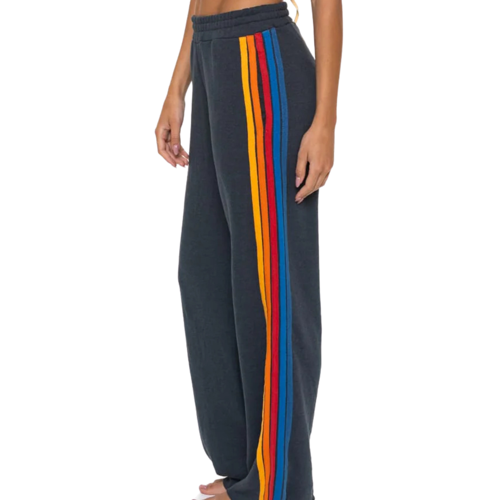 Aviator Nation Women 5 Stripe Wide Leg Sweatpants