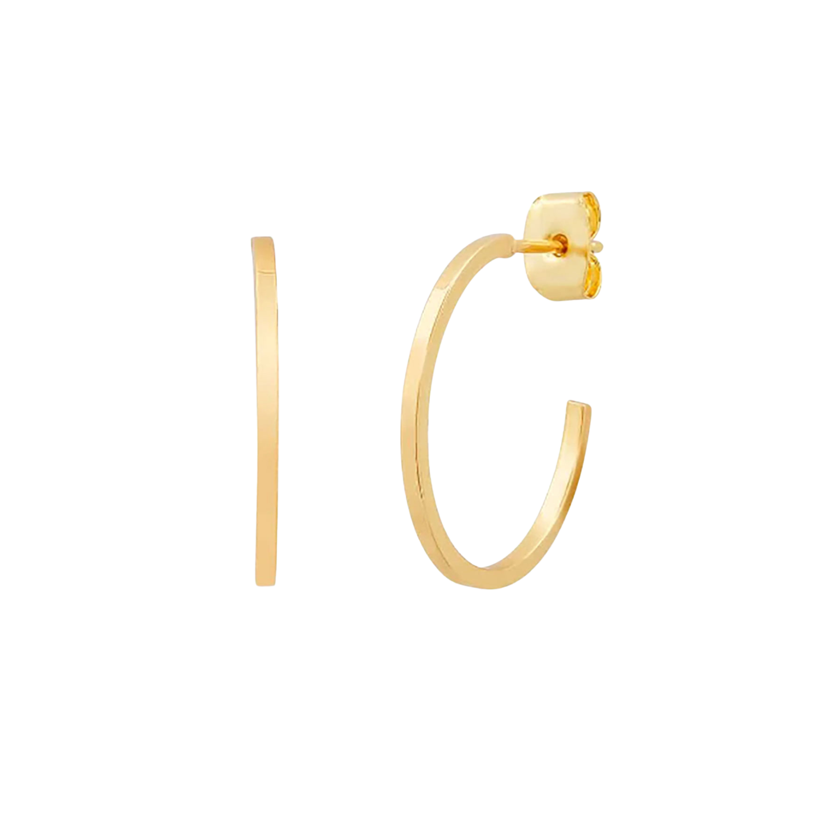 TAI Sleek Medium Gold Hoops Jewelry - Trend TAI Gold