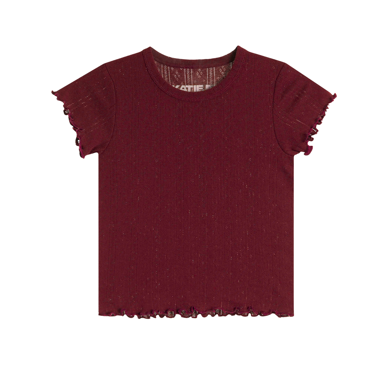 Katie J NYC Girls Marina Pointelle Tee