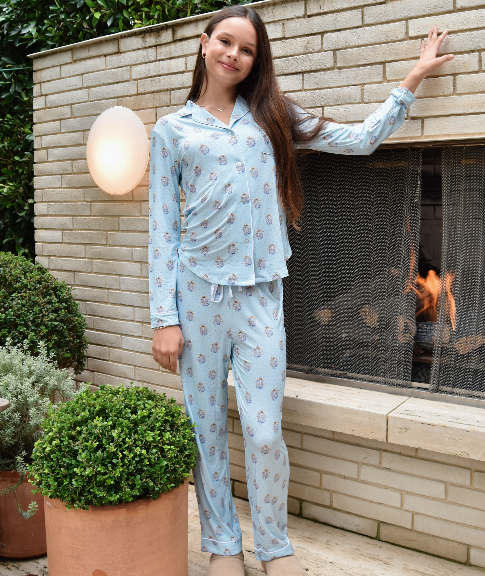 Katie J NYC Juniors Hannukah 25 Maia Pants PJ Set Accessories Katie J NYC