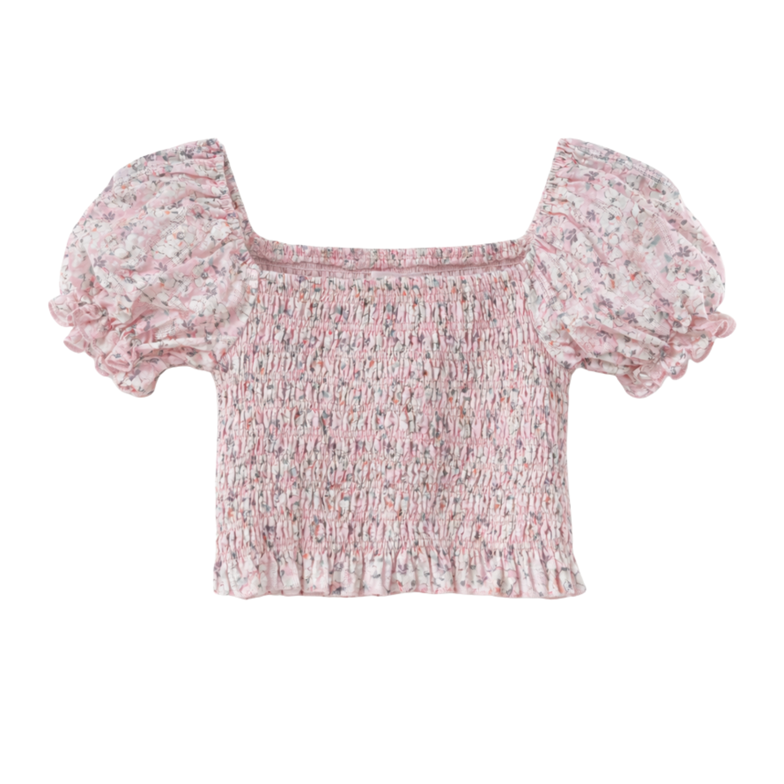 Summer Loving Girls Eden Top Blush Meadow Pink Girls Casual Tops Summer Loving Floral Y/S (7/8)