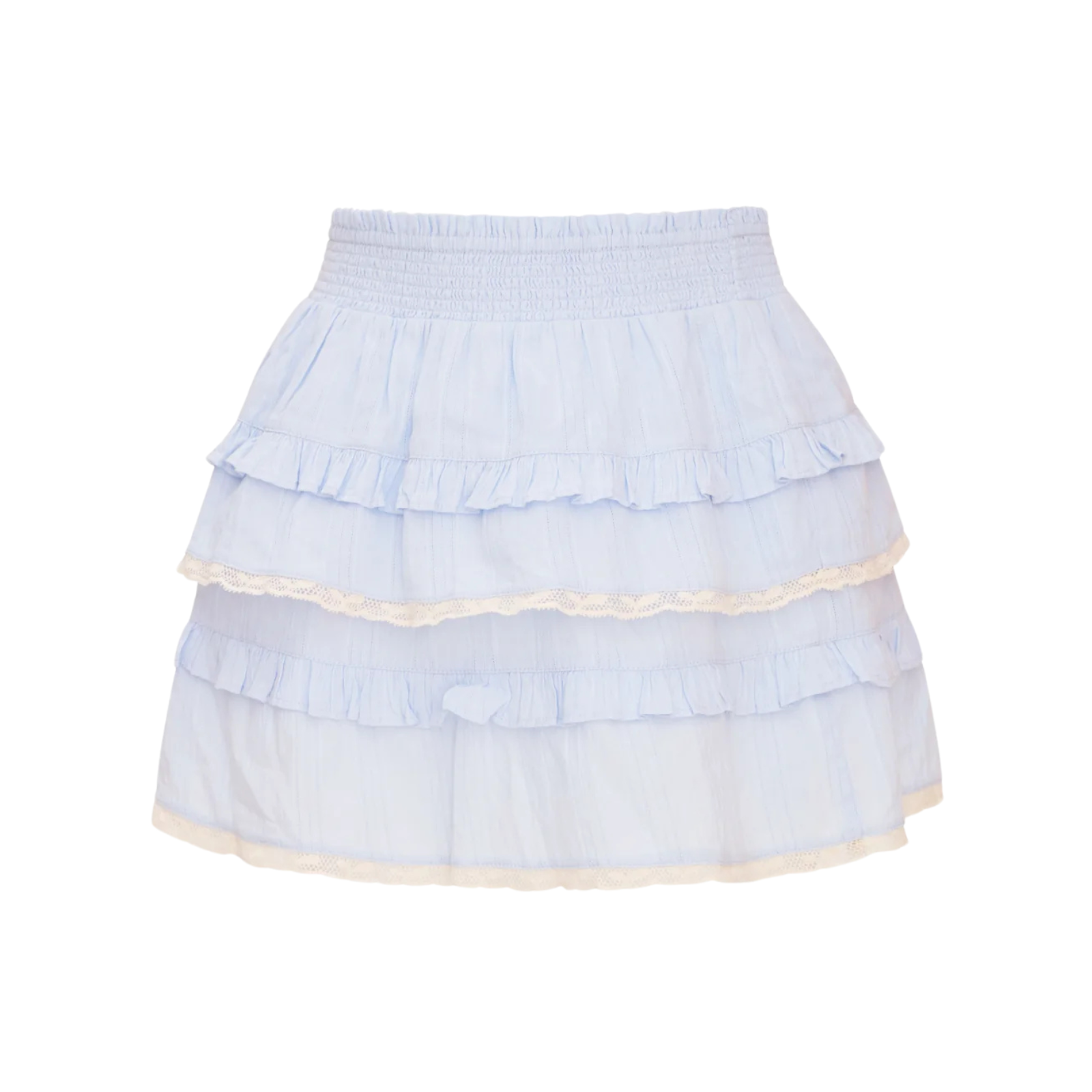 Love Shack Fancy Tween Billie Skirt Chambray Sky
