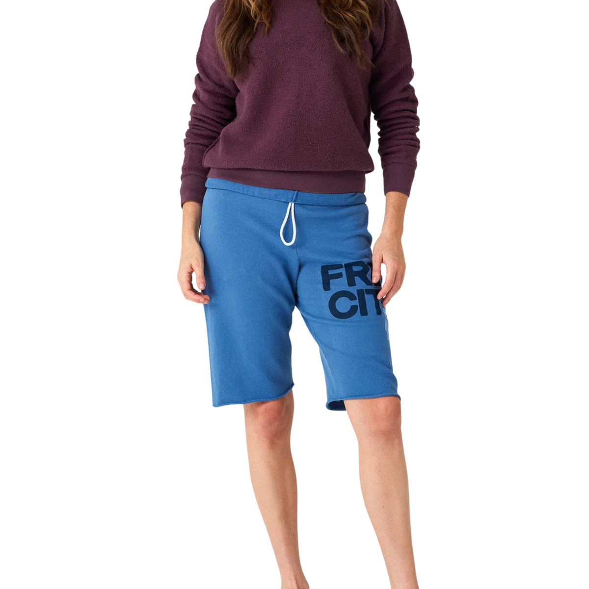 FREECITY Women Cutoffs Blue Wash