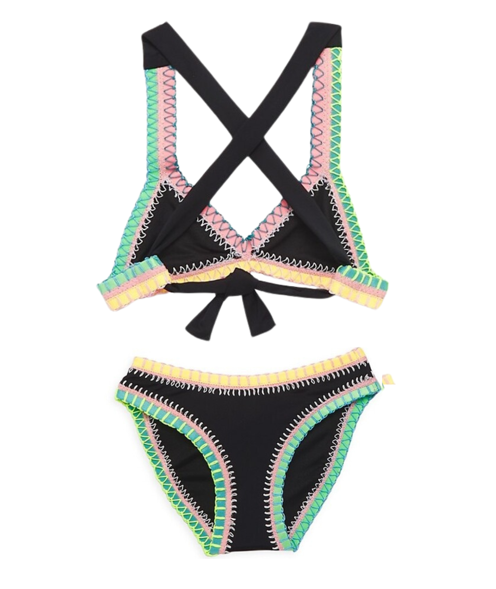 PQ Girls Rainbow Embroidered Bikini Cross Strap Accessories PQ Girls