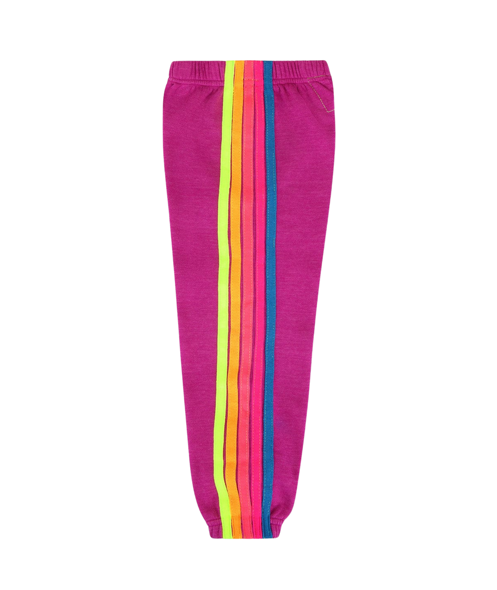 Aviator Nation Kids 5 Stripe Sweatpants Magenta/Yellow Blue Girls Casual Bottoms Aviator Nation