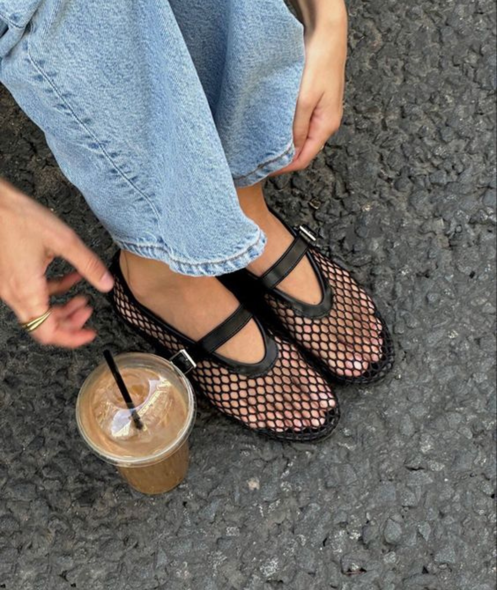 Frankie's Exclusives Women Mary Jane Mesh Ballet Flats Accessories Frankie's Exclusives