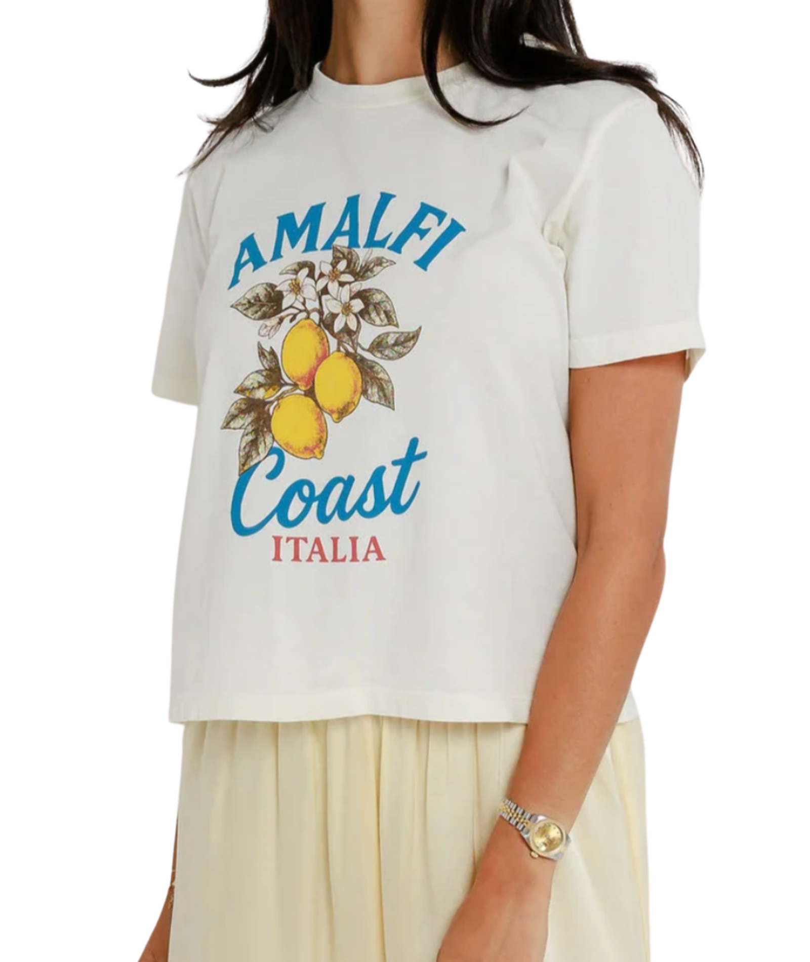 Sunny Somewhere Women Amalfi Coast Italia Everyday Tee Womens Casual Tops Sunny Somewhere